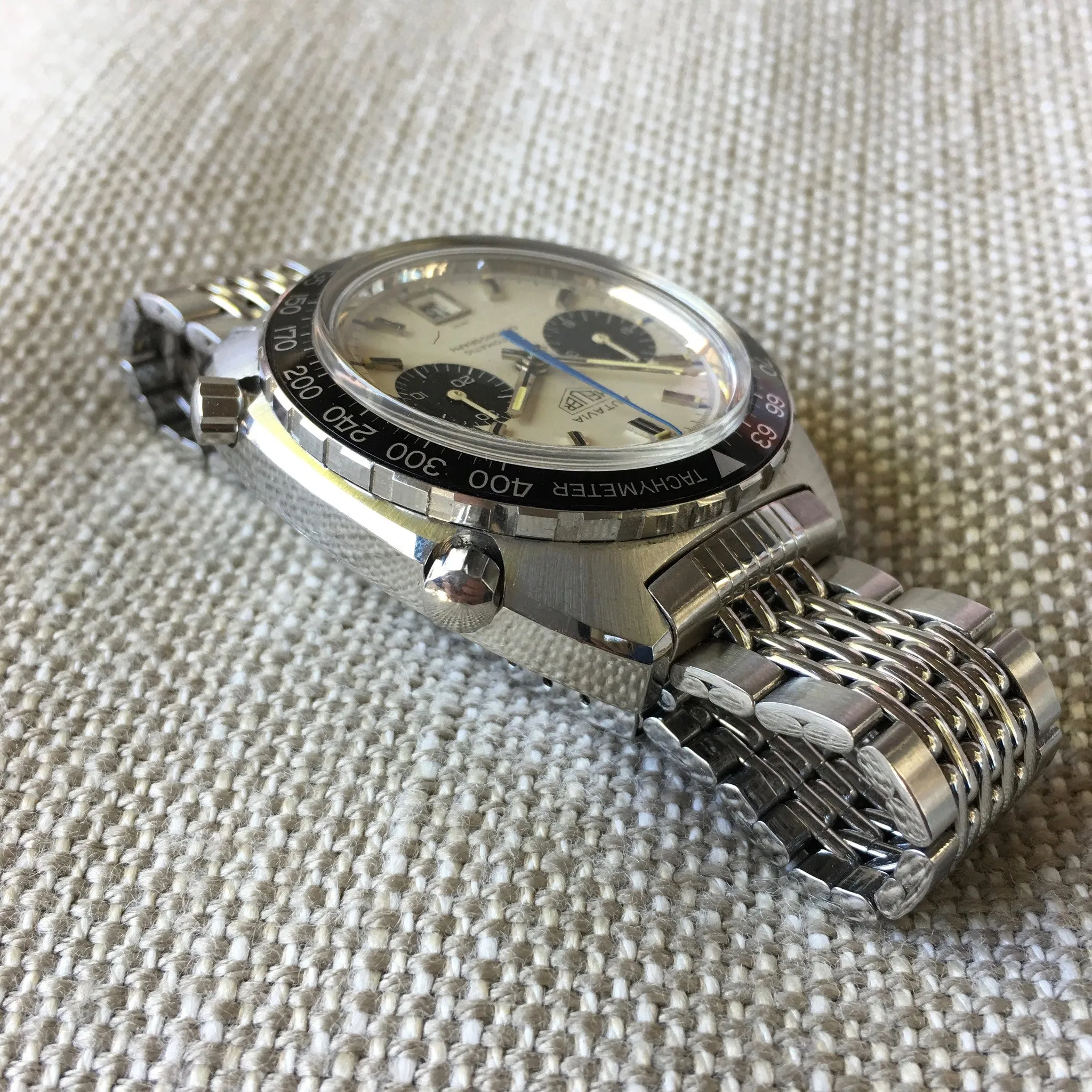 1971 Heuer Autavia 1163 Jo Siffert Mk. IV Steel Chronograph Cal. 11 Watch