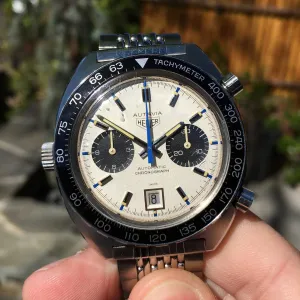 1971 Heuer Autavia 1163 Jo Siffert Mk. IV Steel Chronograph Cal. 11 Watch