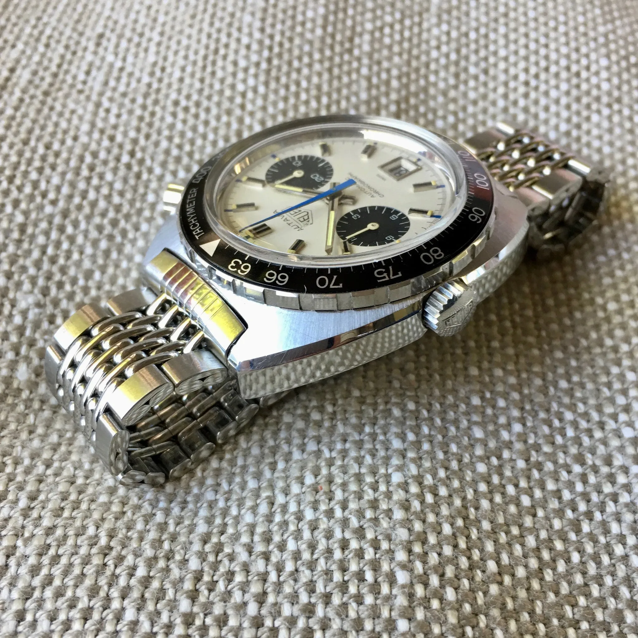 1971 Heuer Autavia 1163 Jo Siffert Mk. IV Steel Chronograph Cal. 11 Watch