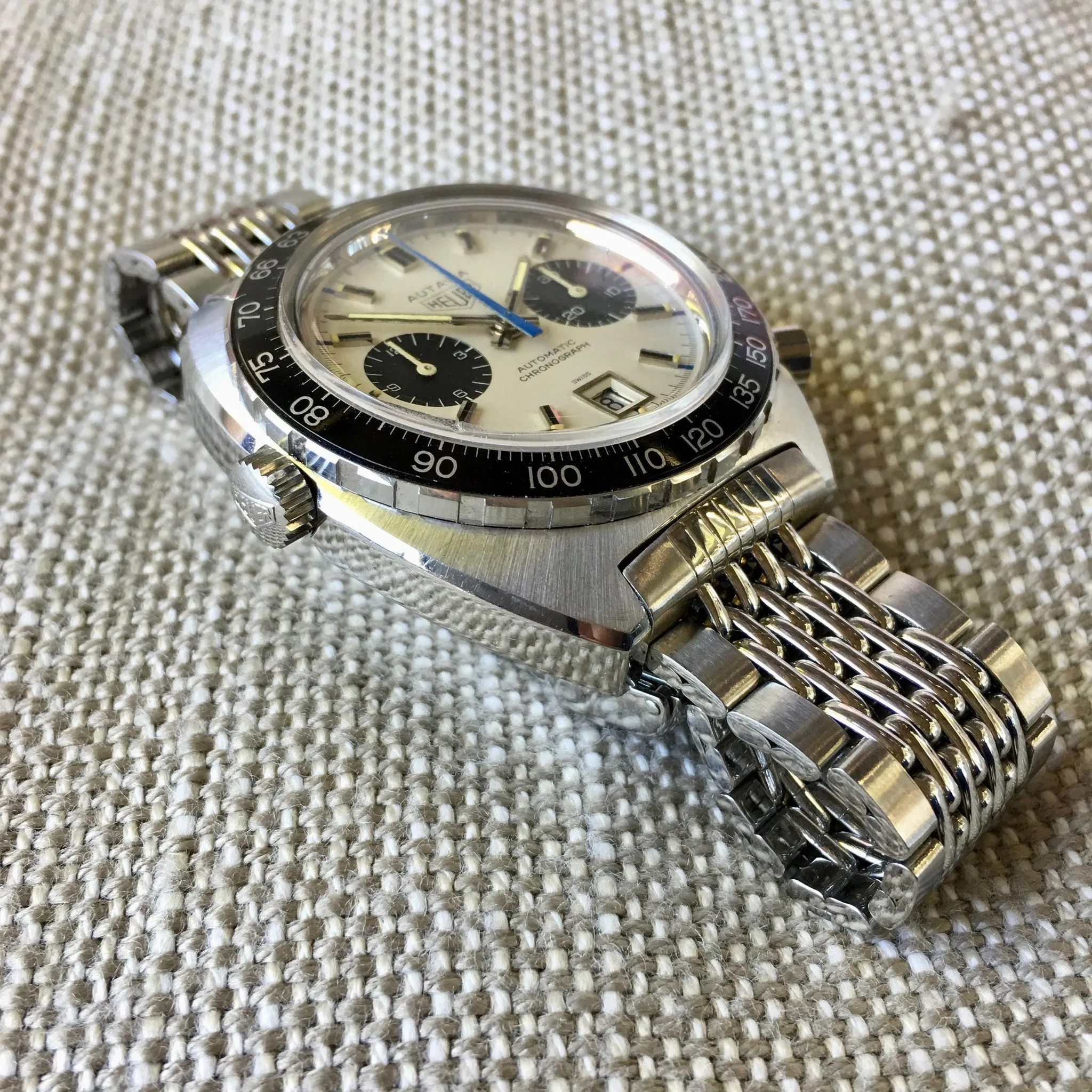 1971 Heuer Autavia 1163 Jo Siffert Mk. IV Steel Chronograph Cal. 11 Watch