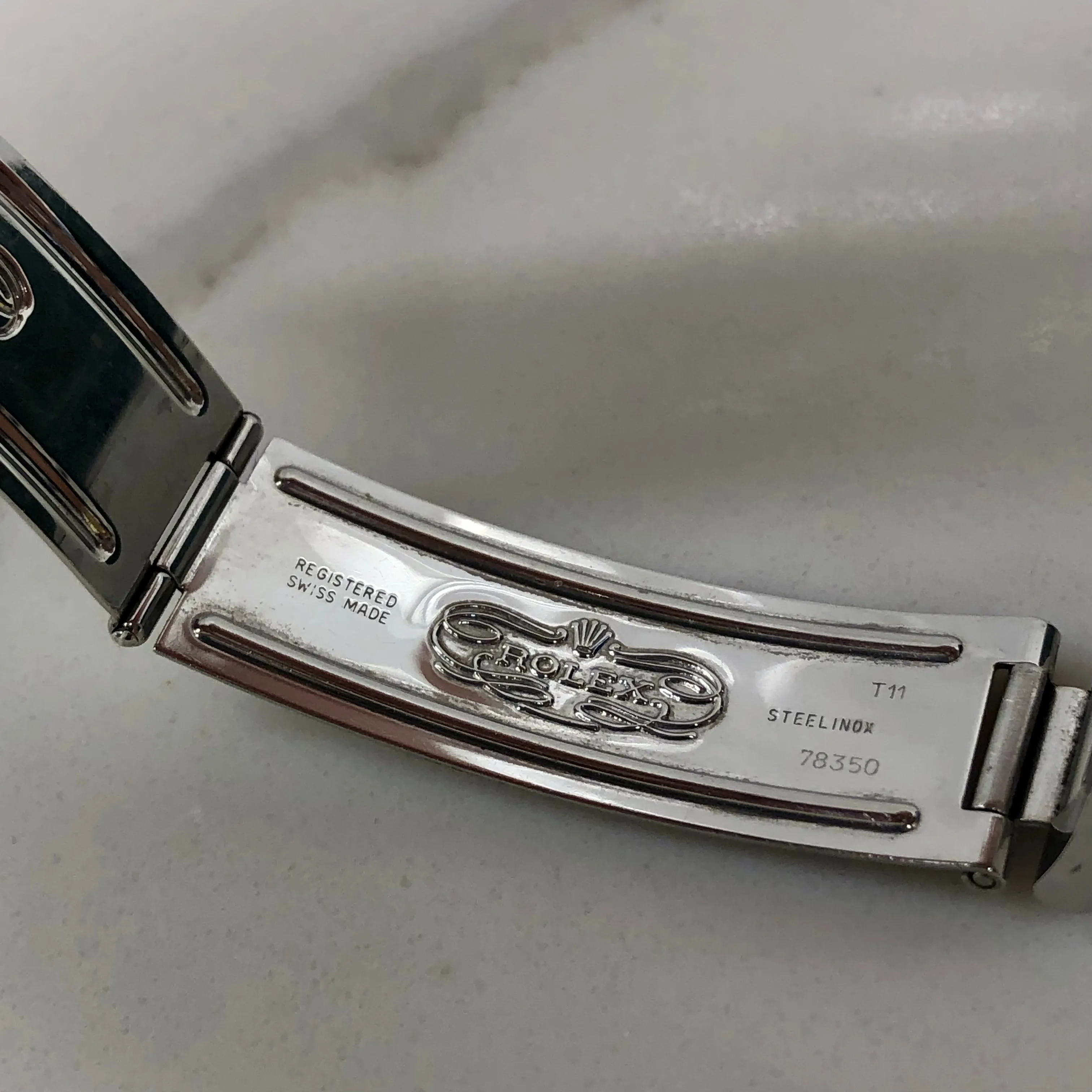 1971 Rolex Date 1500 Oyster Perpetual Blue Radial Dial Steel Automatic Wristwatch