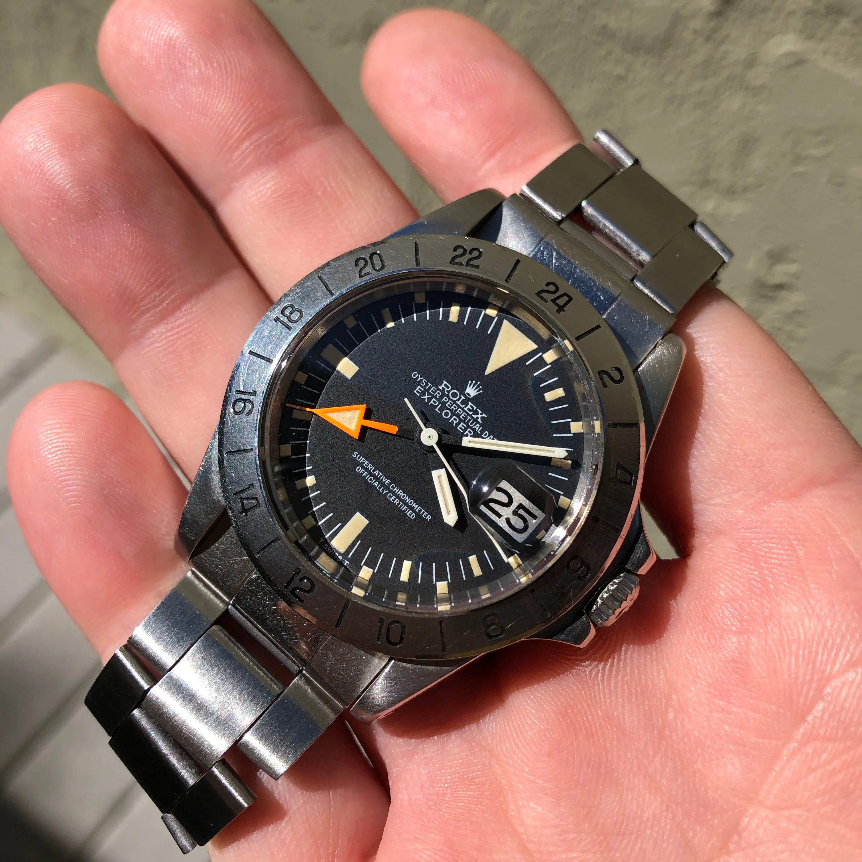 1971 Rolex Explorer II 1655 Steve McQueen Straight Hand First Series Wristwatch Box Papers