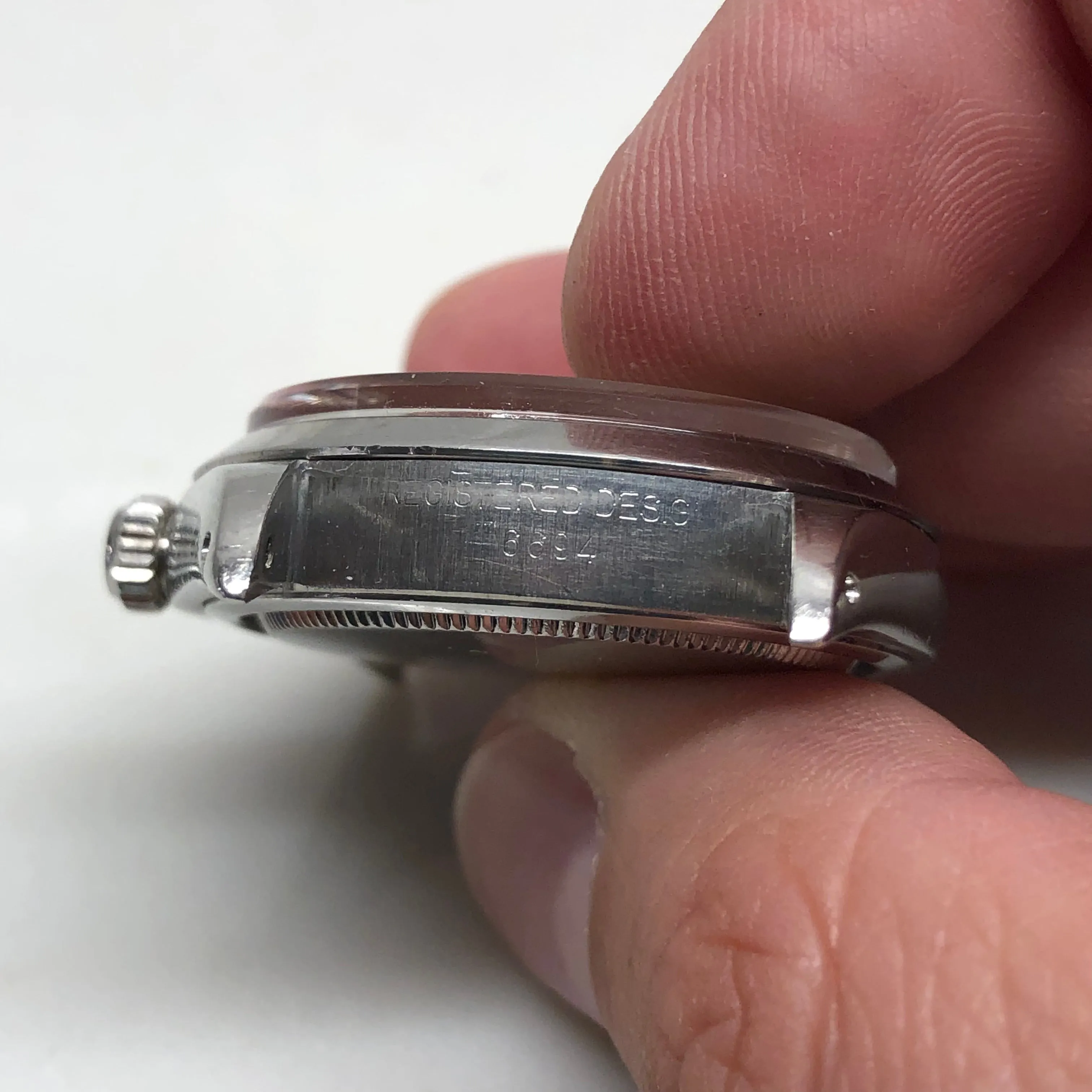 1971 Rolex Oysterdate Precision 6694 Black Stainless Steel Manual Wristwatch