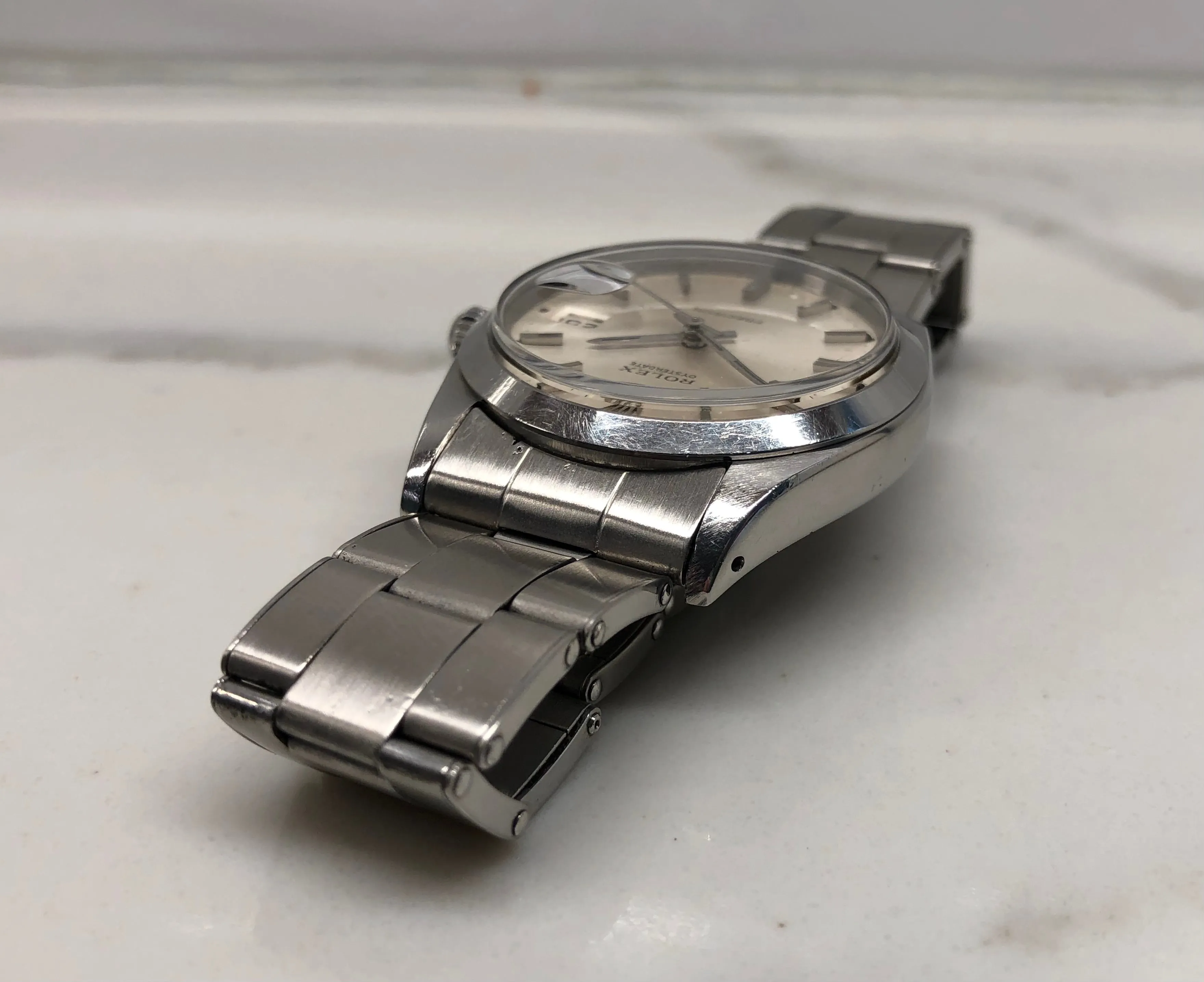 1971 Rolex Oysterdate Precision 6694 Stainless Steel Manual Wristwatch