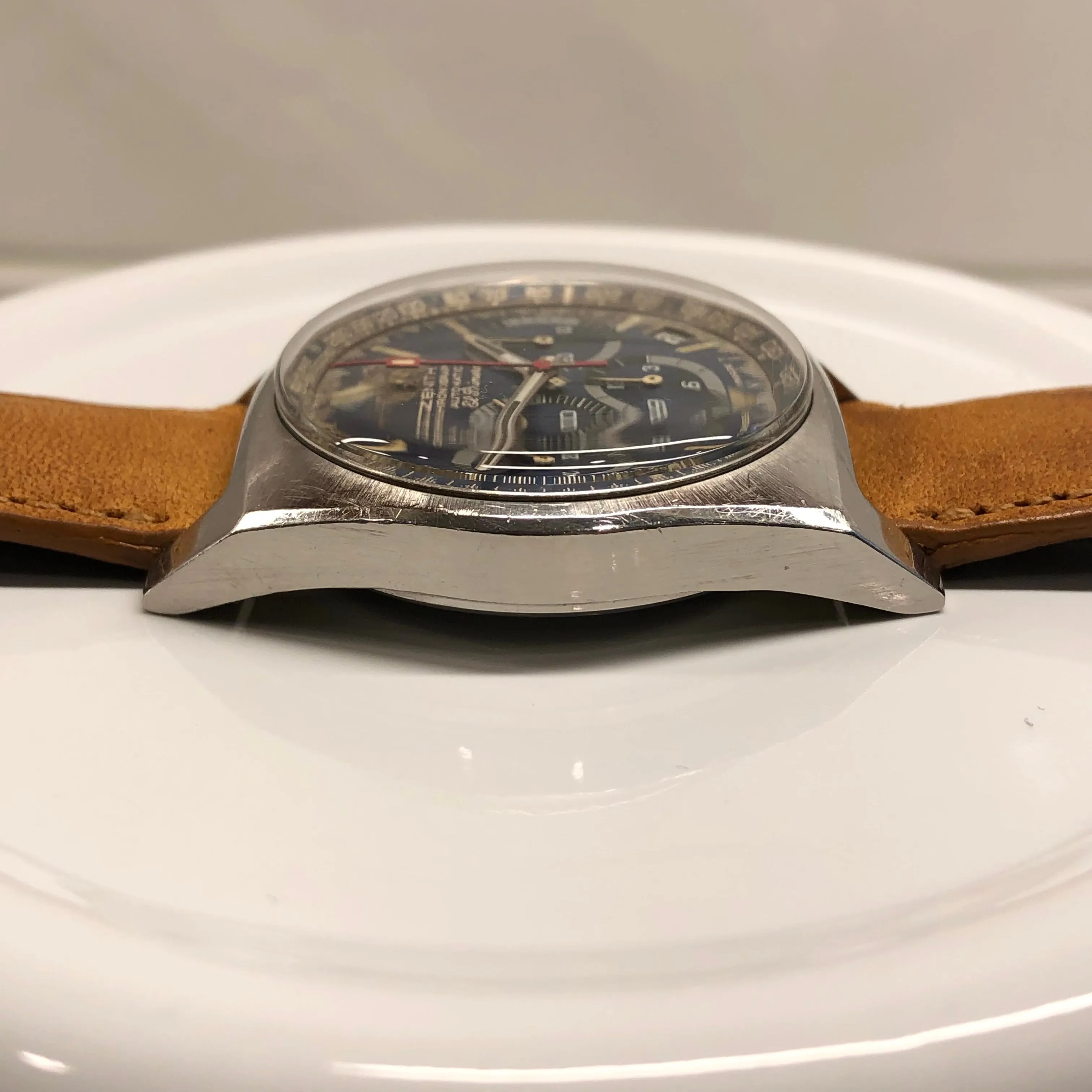 1971 Zenith El Primero A3818 Cover Girl Steel Vintage Chronograph Wristwatch