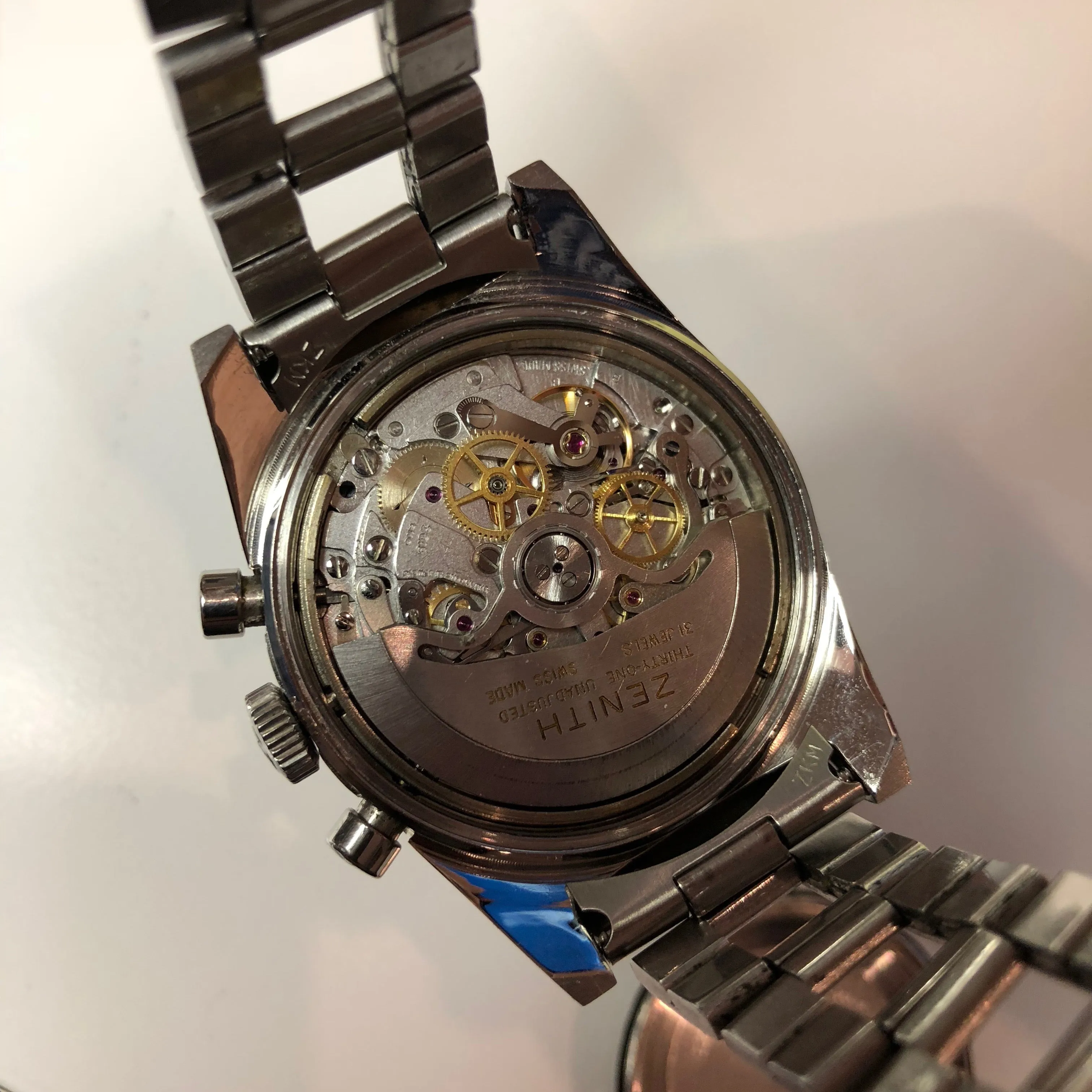 1971 Zenith El Primero Cover Girl A3818 Steel Chronograph Automatic Gay Freres Wristwatch