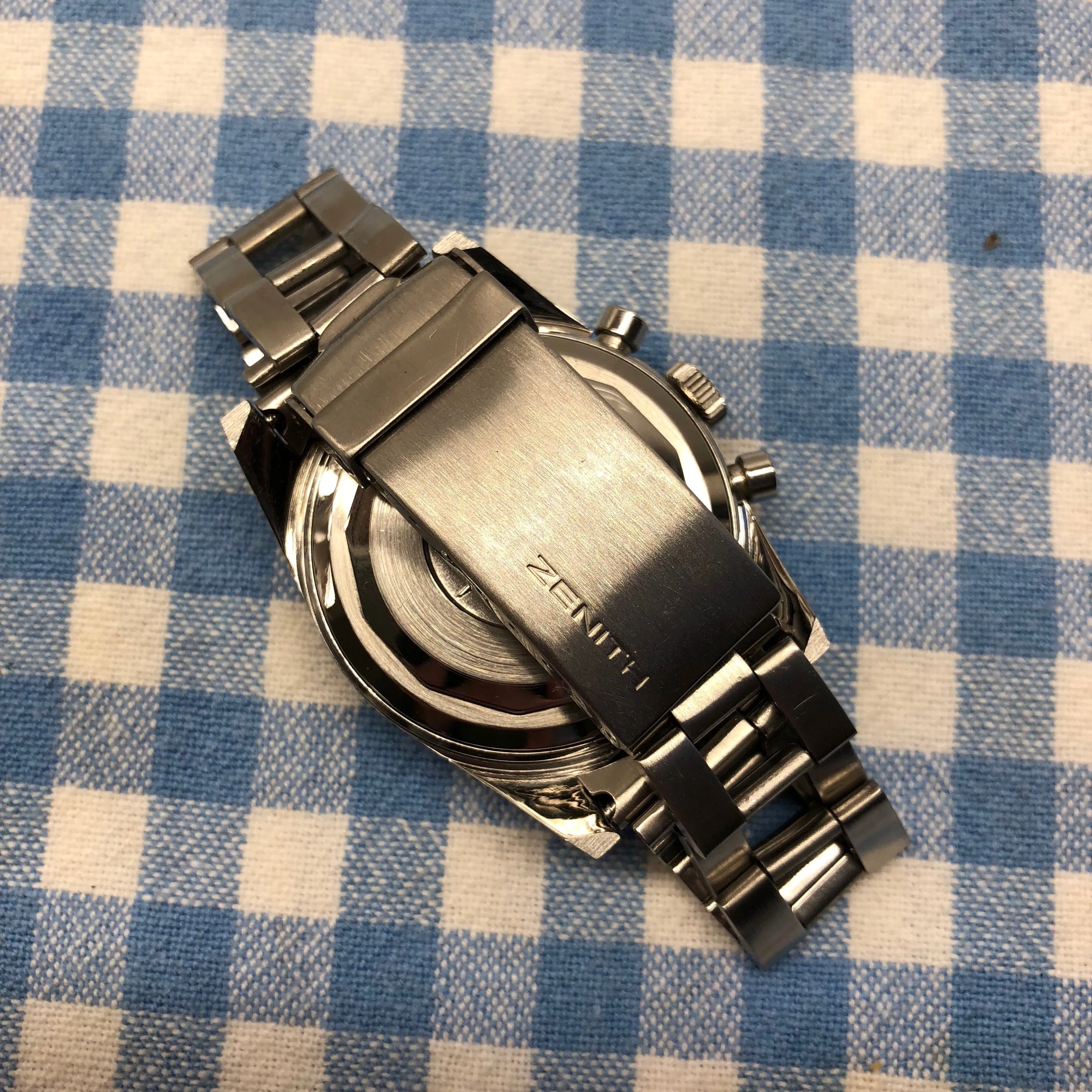 1971 Zenith El Primero Cover Girl A3818 Steel Chronograph Automatic Gay Freres Wristwatch