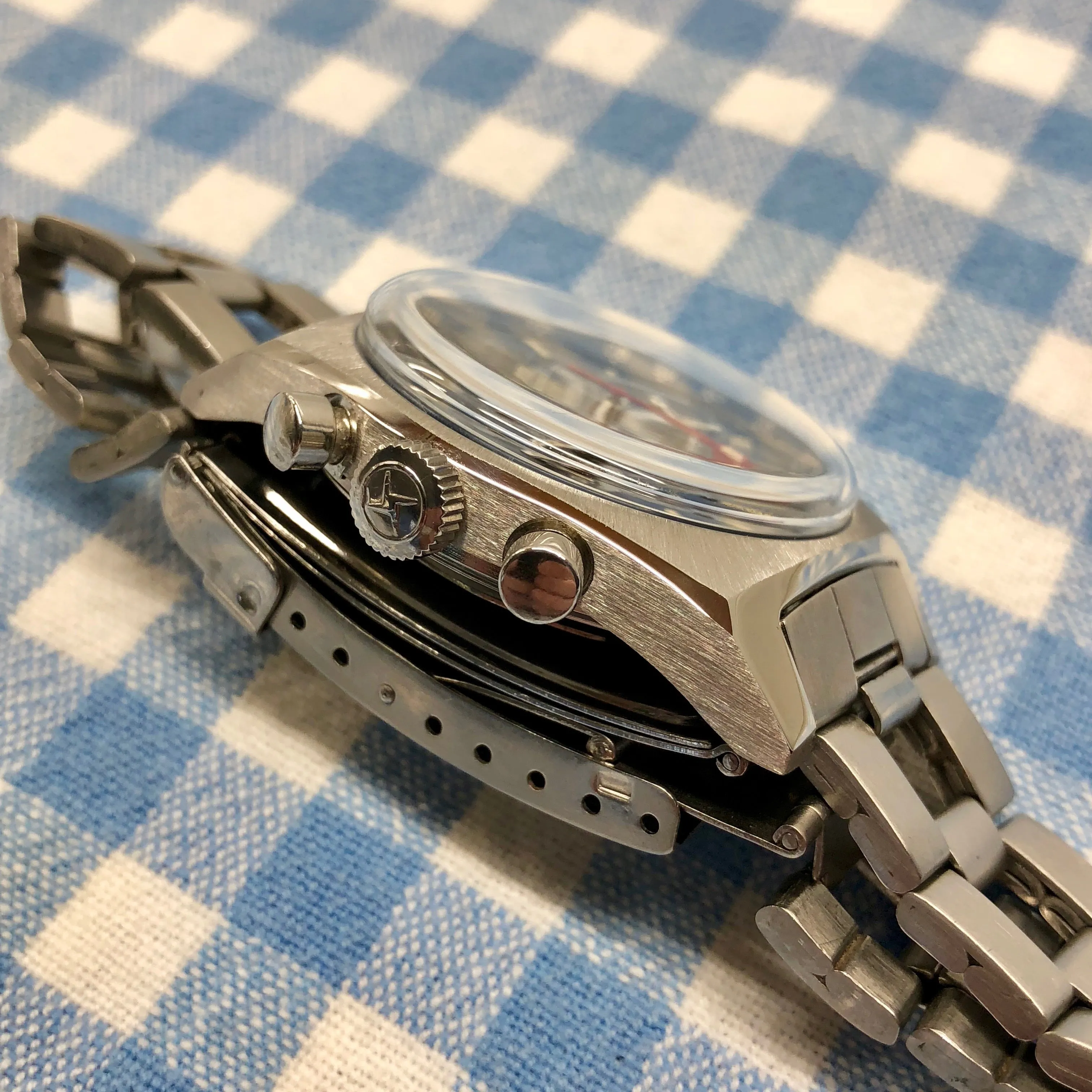 1971 Zenith El Primero Cover Girl A3818 Steel Chronograph Automatic Gay Freres Wristwatch