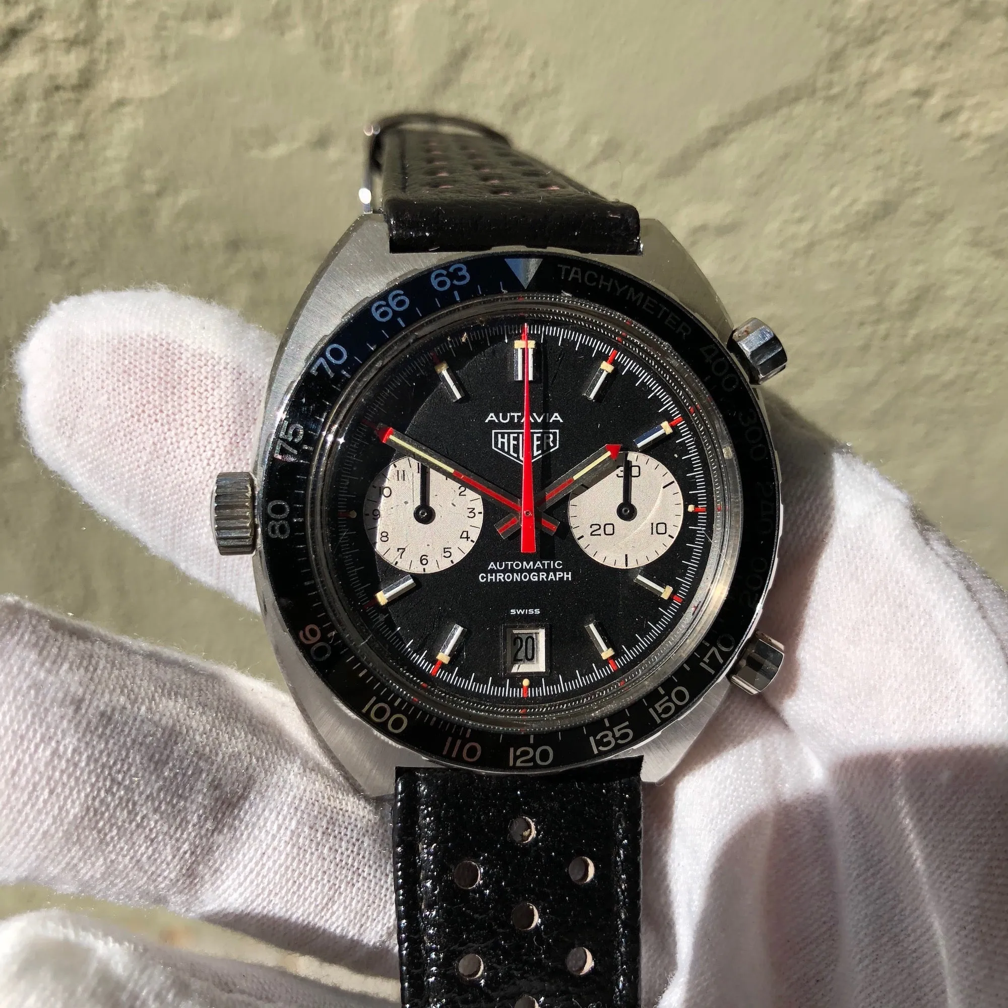 1972 Heuer Autavia 1163 Viceroy Steel Chronograph Cal. 12 Wristwatch