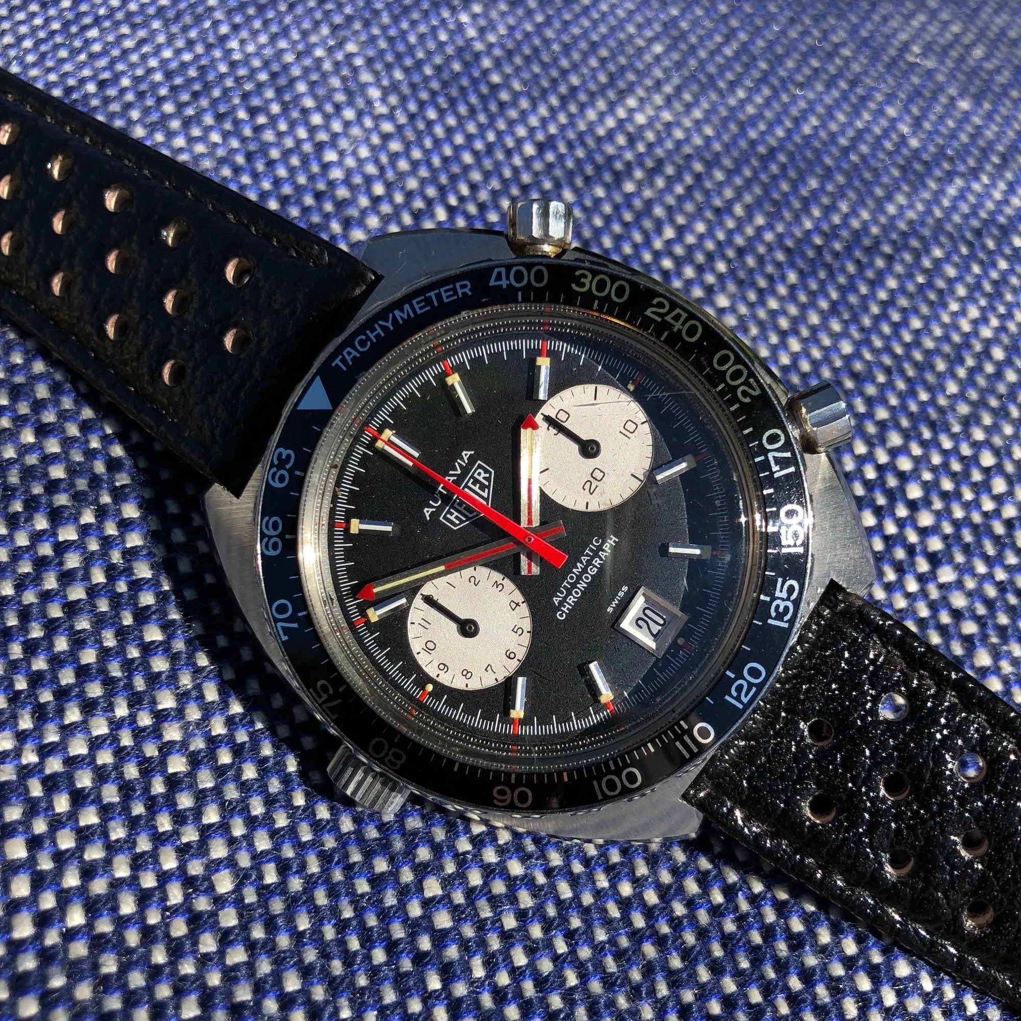 1972 Heuer Autavia 1163 Viceroy Steel Chronograph Cal. 12 Wristwatch