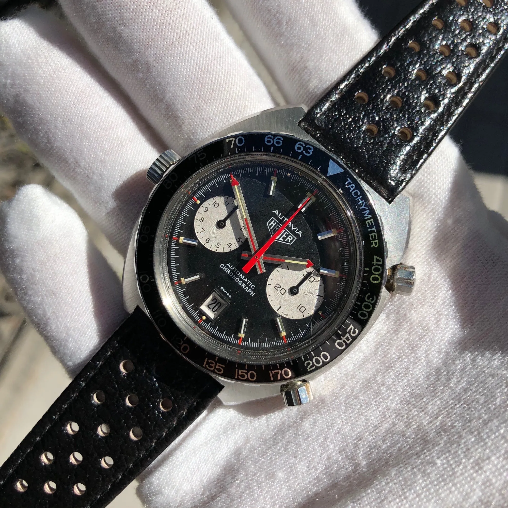 1972 Heuer Autavia 1163 Viceroy Steel Chronograph Cal. 12 Wristwatch