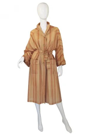 1973 Valentino Striped Lightweight Coat