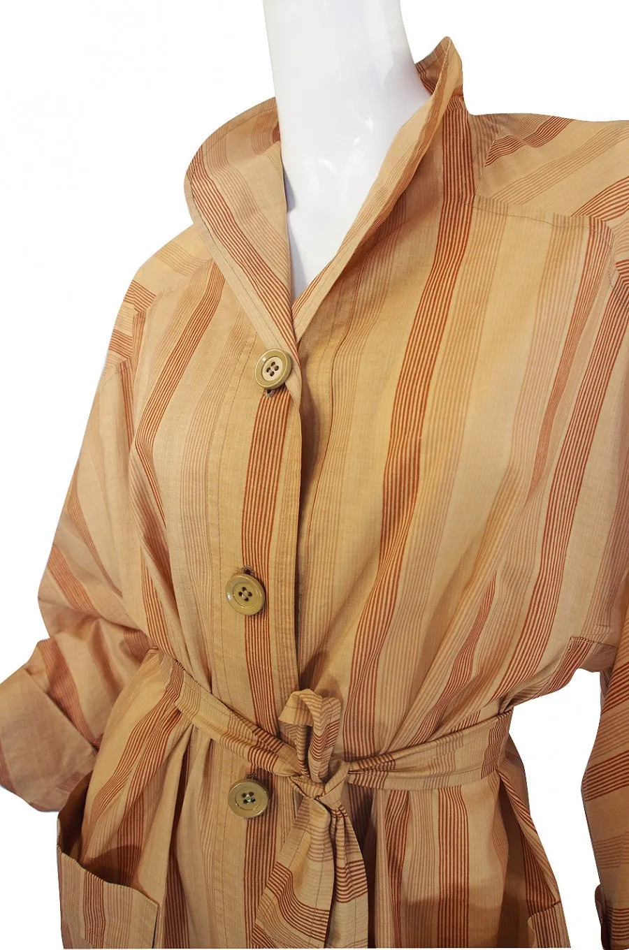 1973 Valentino Striped Lightweight Coat