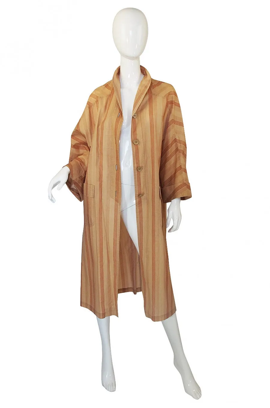 1973 Valentino Striped Lightweight Coat