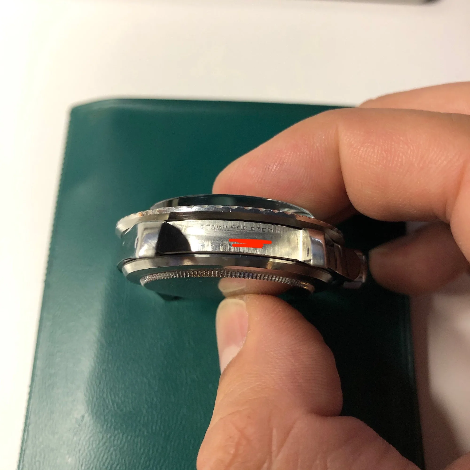 1974 Rolex Red Submariner 1680 Mk VI Black Dial Wristwatch Box Papers