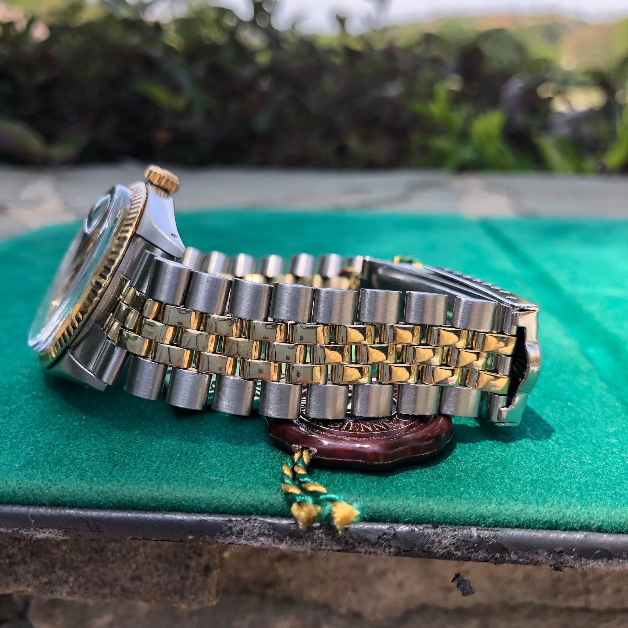 1975 Rolex Datejust 1601 Sigma Steel Gold Two Tone Jubilee Champagne Automatic Wristwatch Box Papers