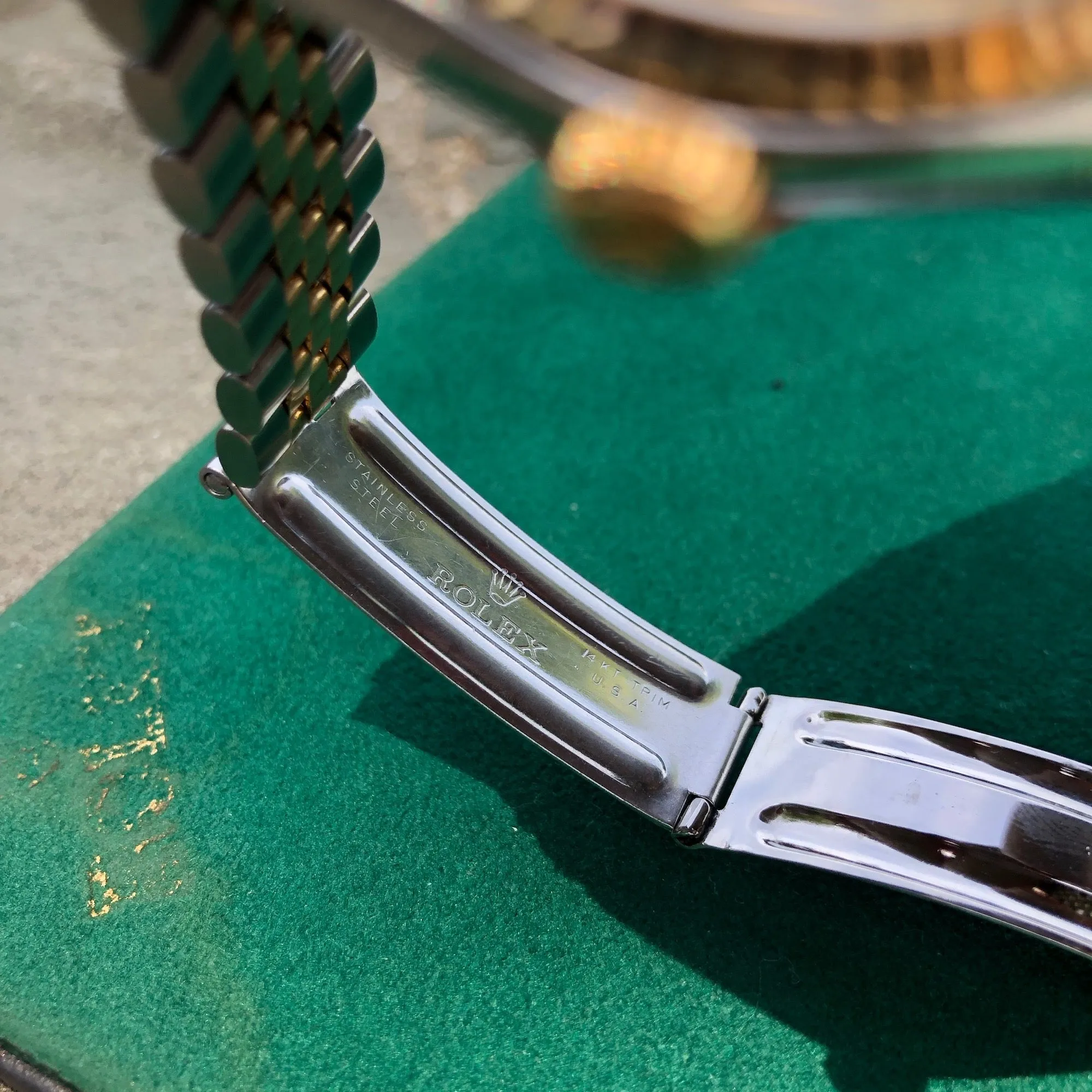1975 Rolex Datejust 1601 Sigma Steel Gold Two Tone Jubilee Champagne Automatic Wristwatch Box Papers