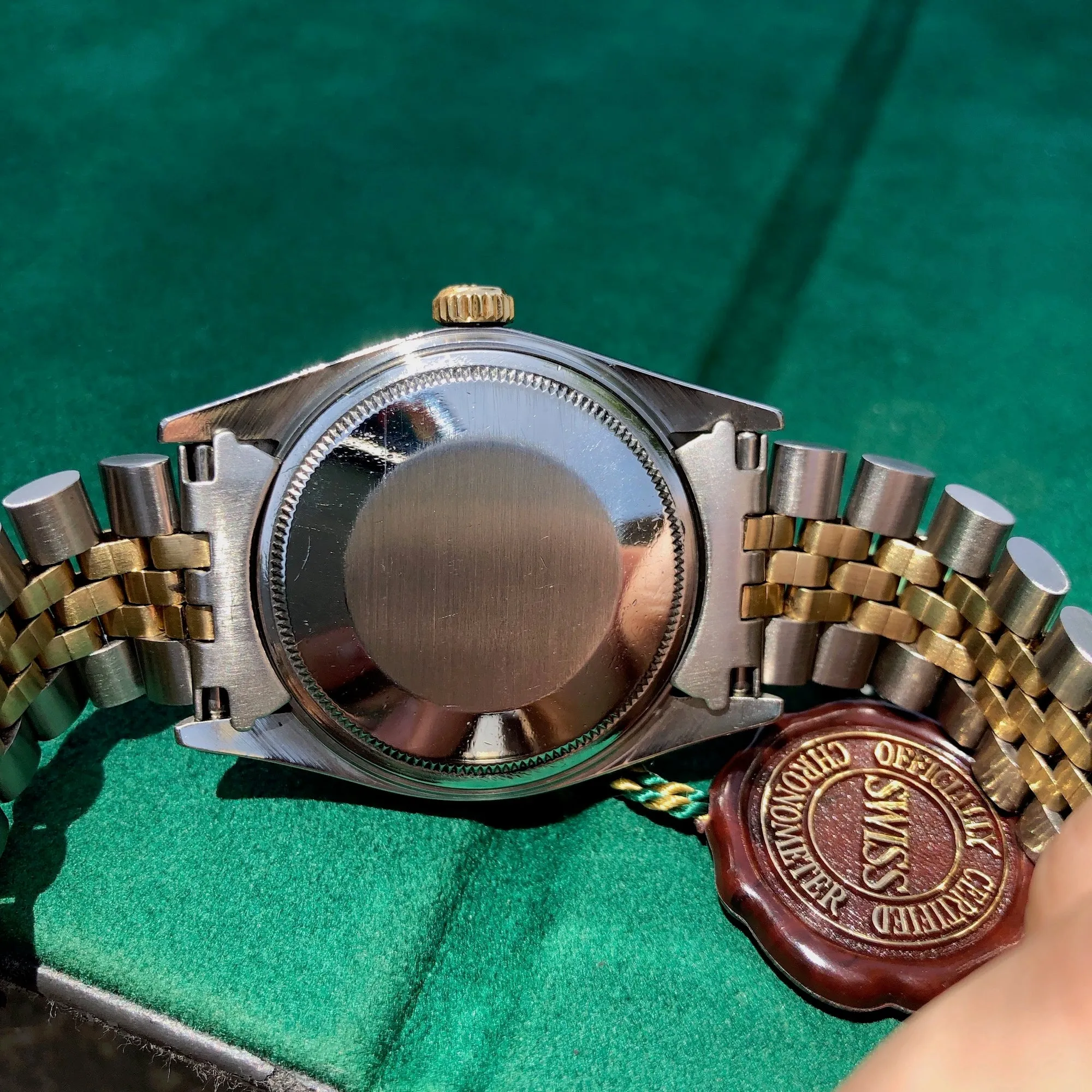 1975 Rolex Datejust 1601 Sigma Steel Gold Two Tone Jubilee Champagne Automatic Wristwatch Box Papers
