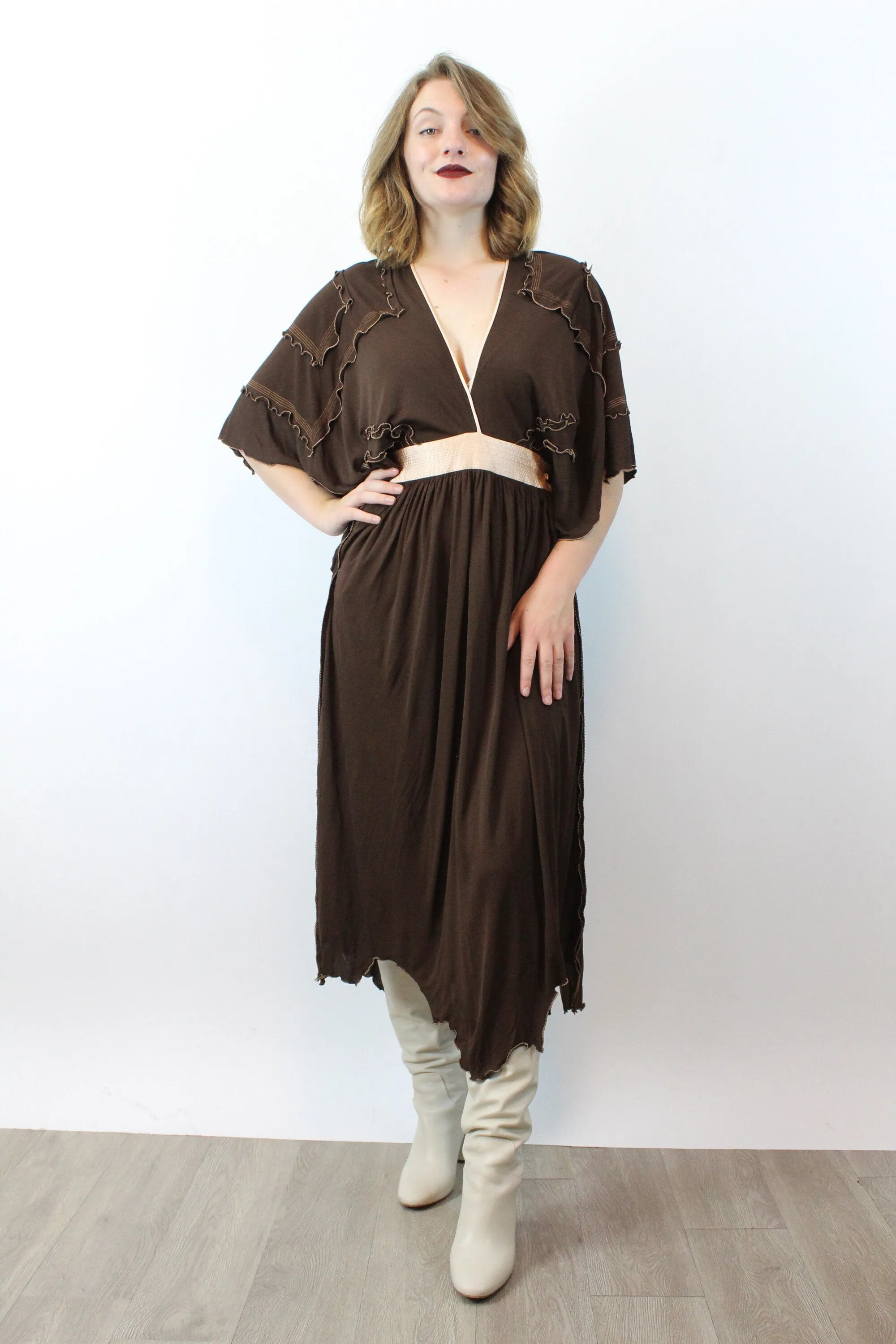 1976 ZANDRA RHODES documented dress xs | new spring