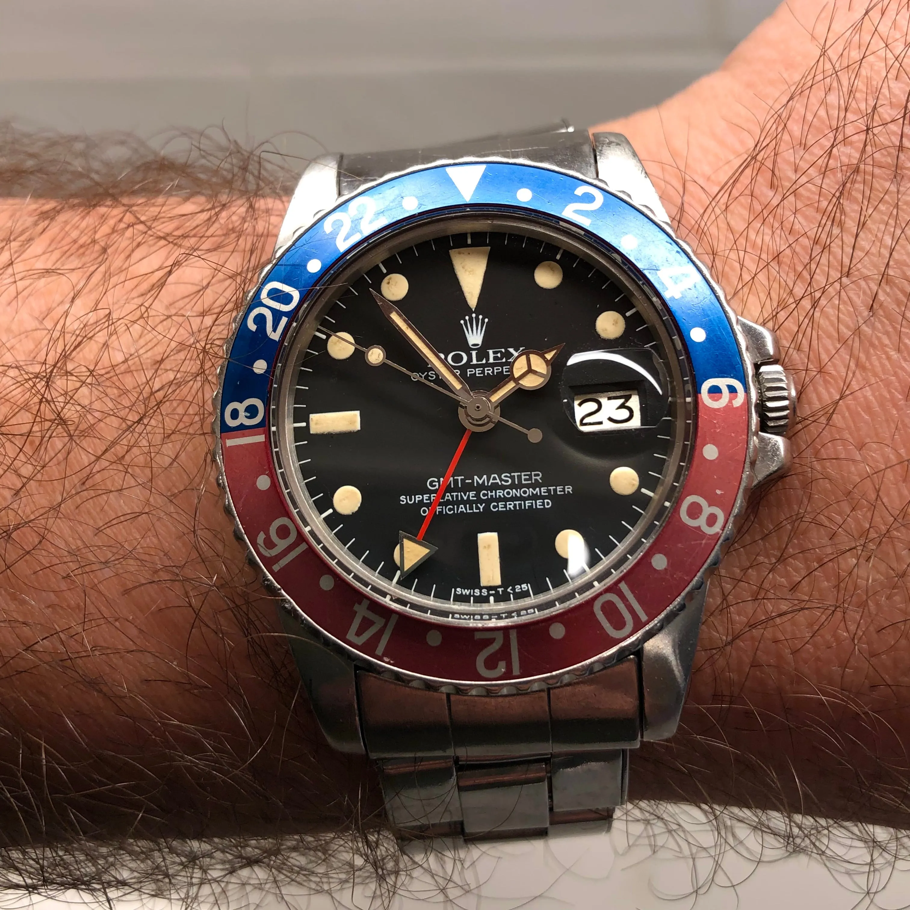 1978 Rolex GMT MASTER 1675 Mk 5 Pepsi Matte Dial Steel Automatic Wristwatch