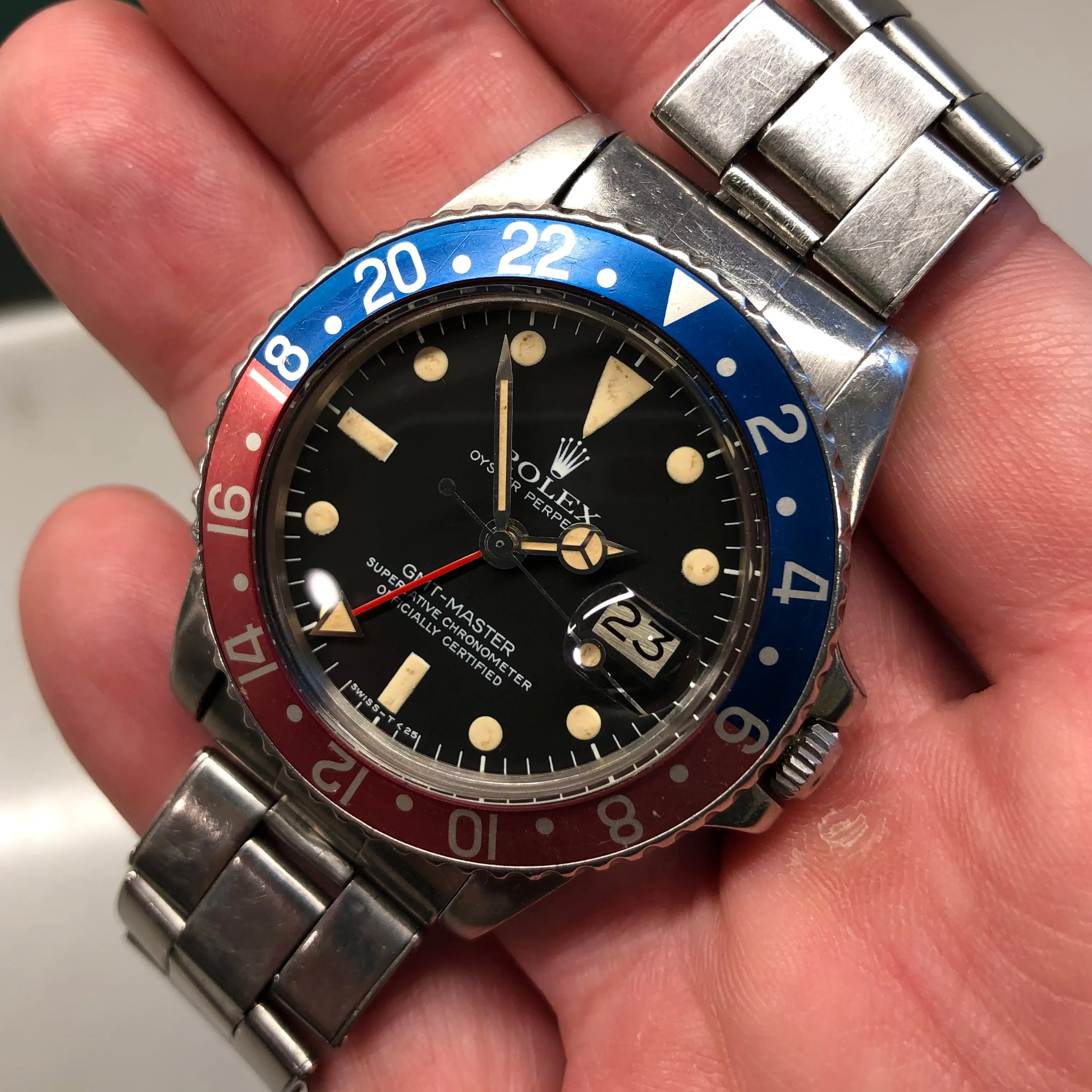 1978 Rolex GMT MASTER 1675 Mk 5 Pepsi Matte Dial Steel Automatic Wristwatch