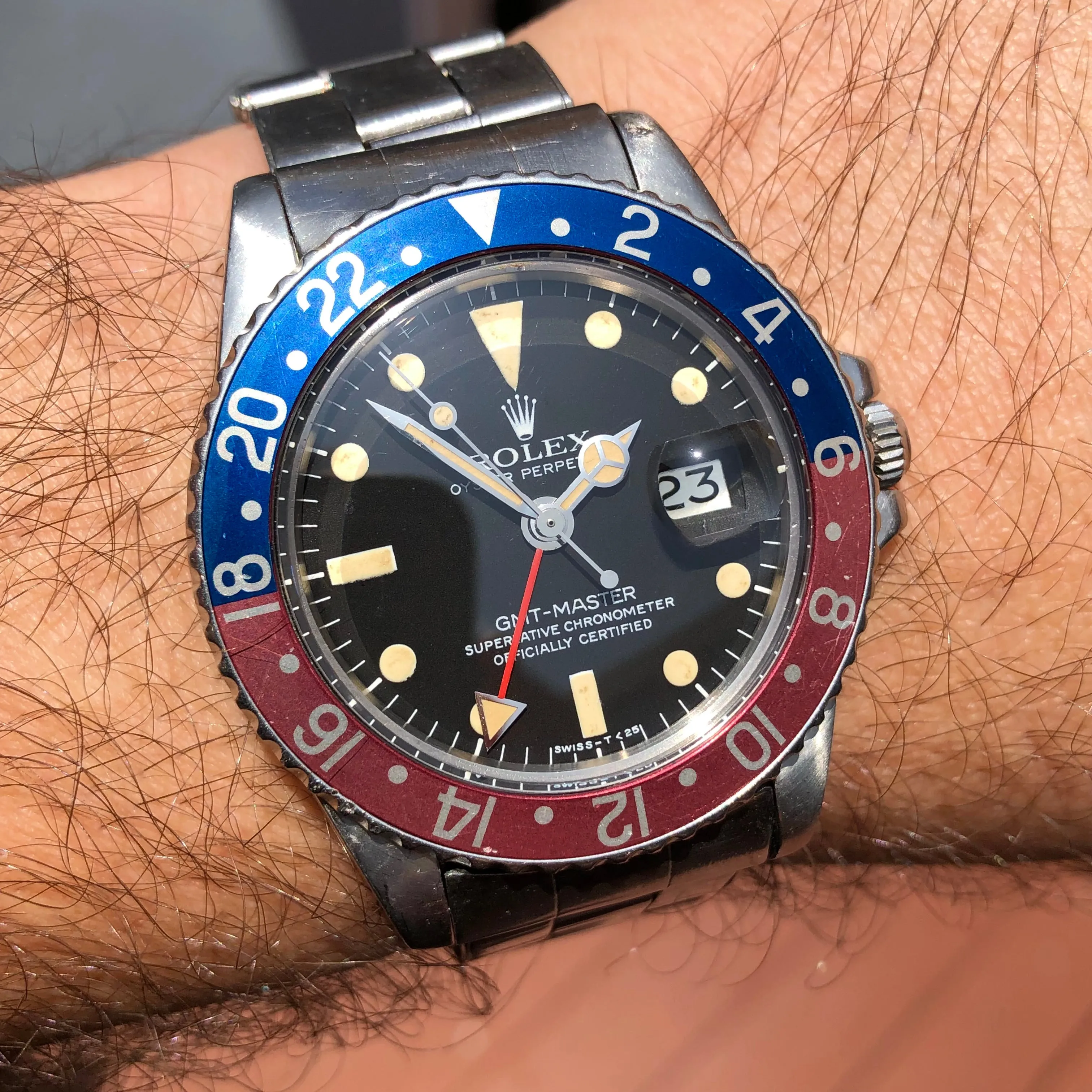 1978 Rolex GMT MASTER 1675 Mk 5 Pepsi Matte Dial Steel Automatic Wristwatch