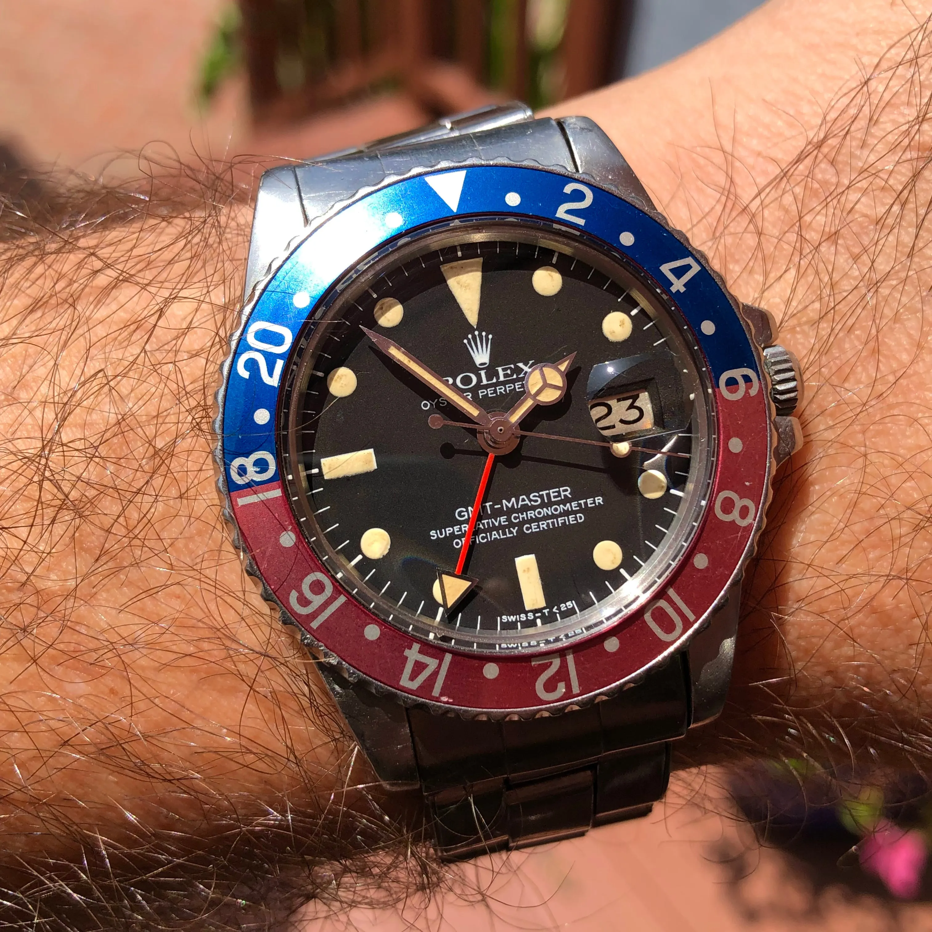 1978 Rolex GMT MASTER 1675 Mk 5 Pepsi Matte Dial Steel Automatic Wristwatch
