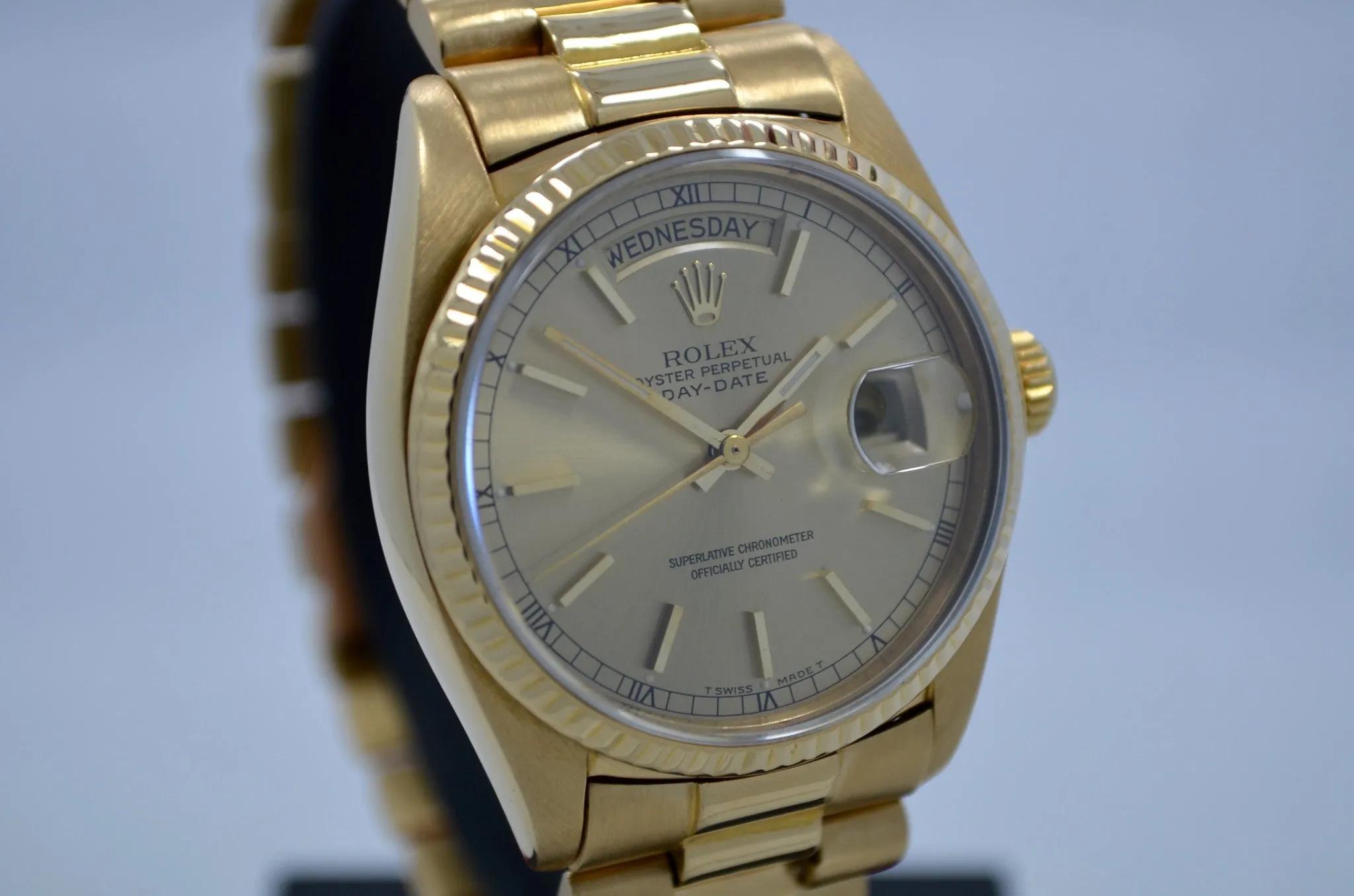 1978 Rolex President Day Date 18038 18K Yellow Gold Wristwatch