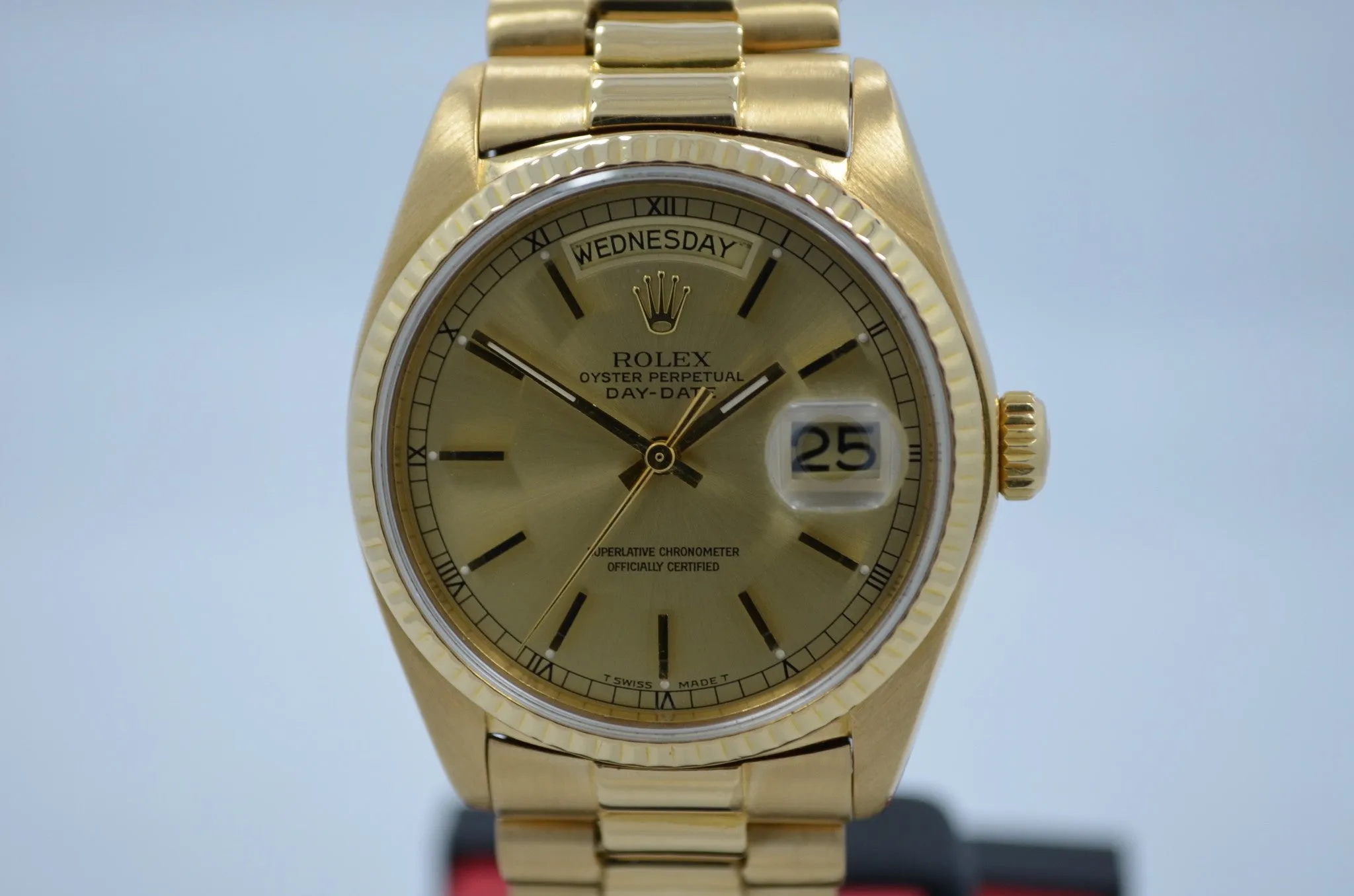 1978 Rolex President Day Date 18038 18K Yellow Gold Wristwatch