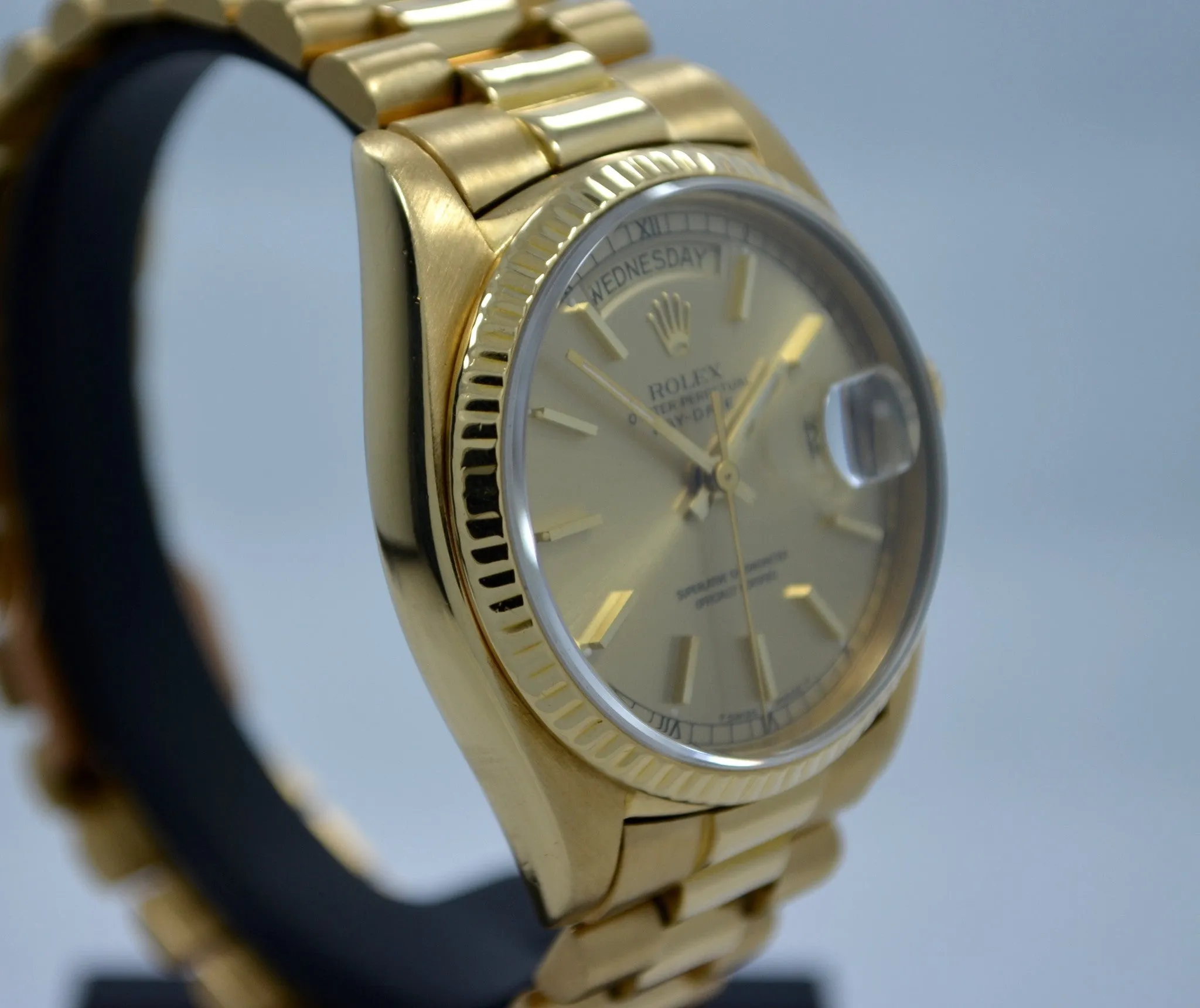 1978 Rolex President Day Date 18038 18K Yellow Gold Wristwatch