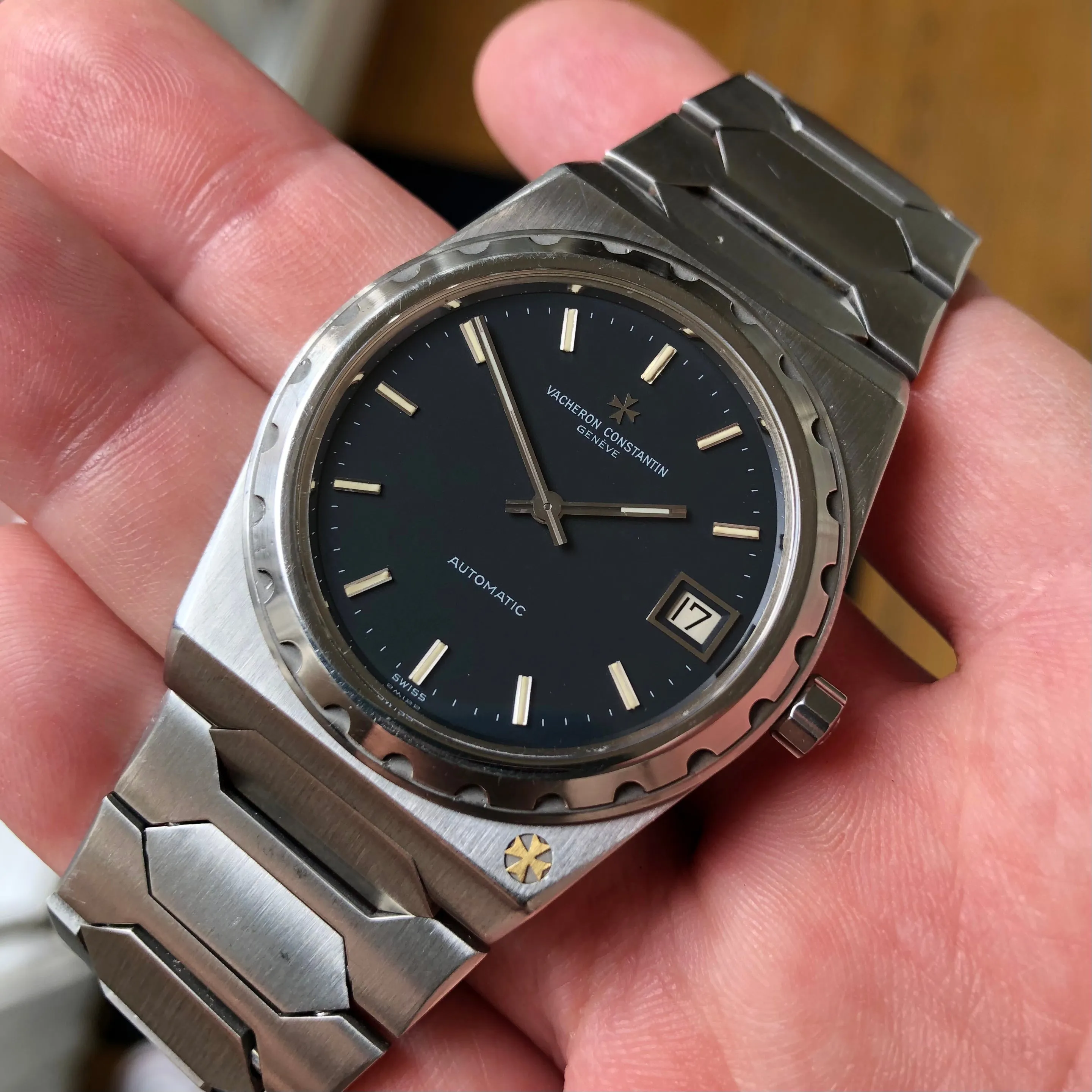 1978 Vacheron Constantin 222 Jumbo 44018 Steel Automatic 37mm Wristwatch with Original Guarantee Papers