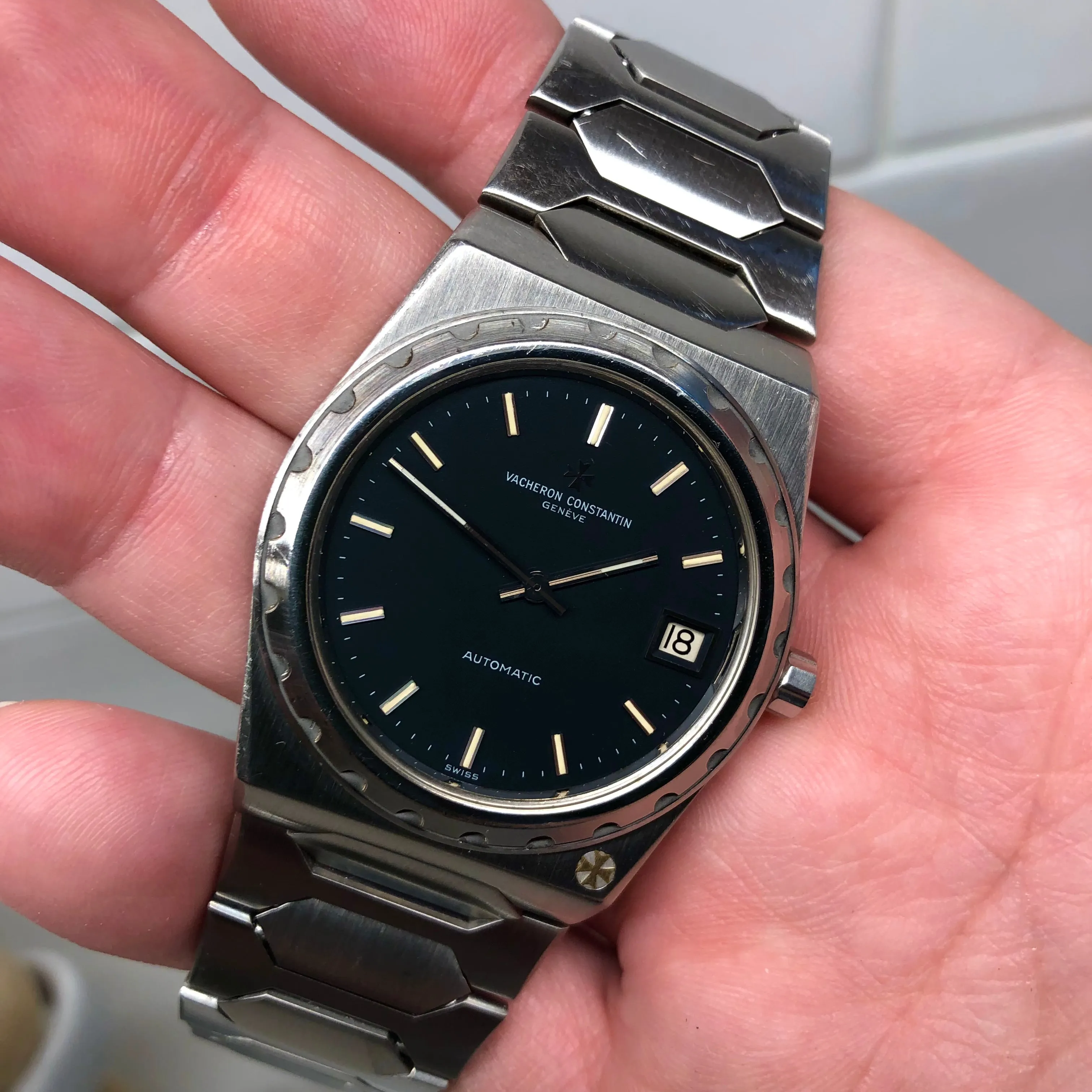 1978 Vacheron Constantin 222 Jumbo 44018 Steel Automatic 37mm Wristwatch with Original Guarantee Papers