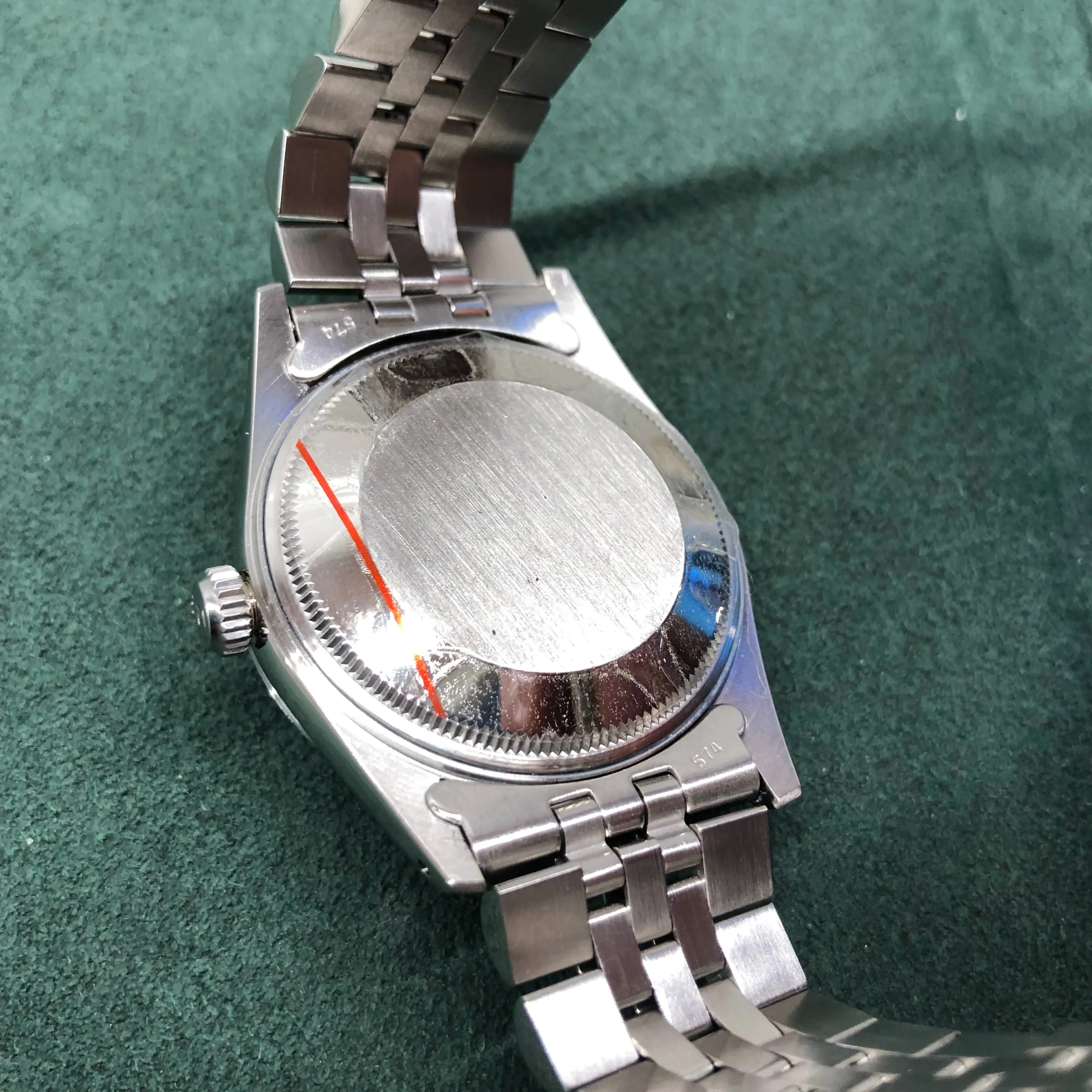 1982 Rolex Date 15000 Oyster Perpetual Jubilee Silver Dial Wristwatch