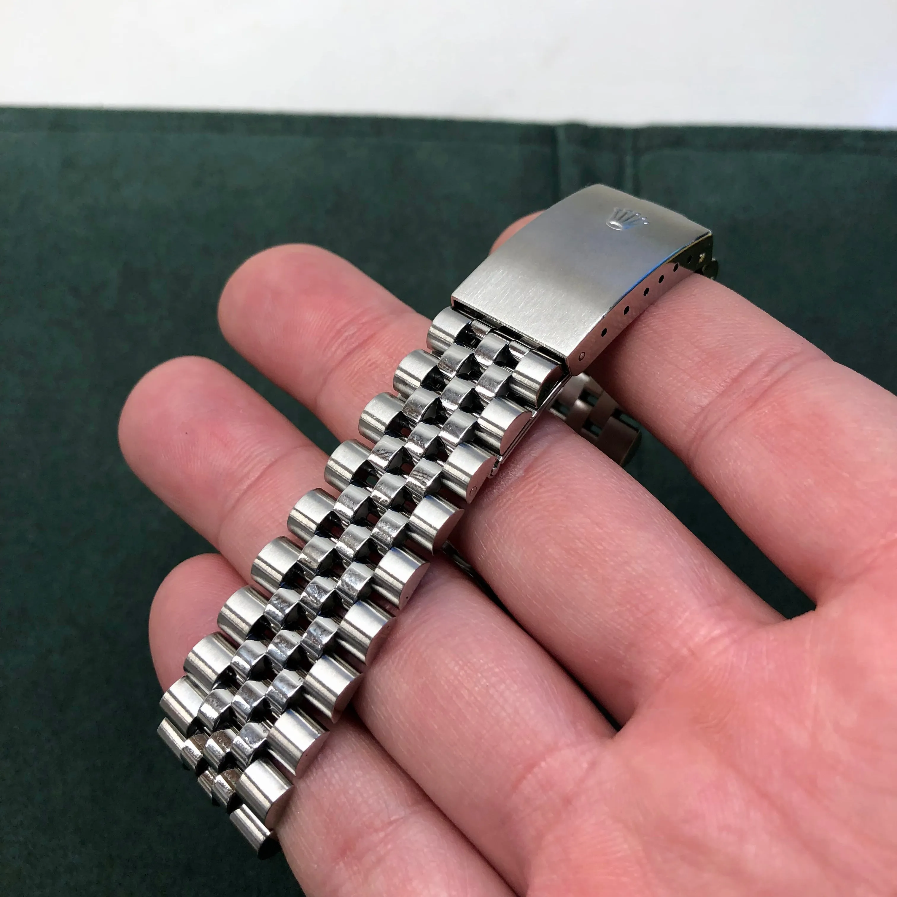 1982 Rolex Date 15000 Oyster Perpetual Jubilee Silver Dial Wristwatch