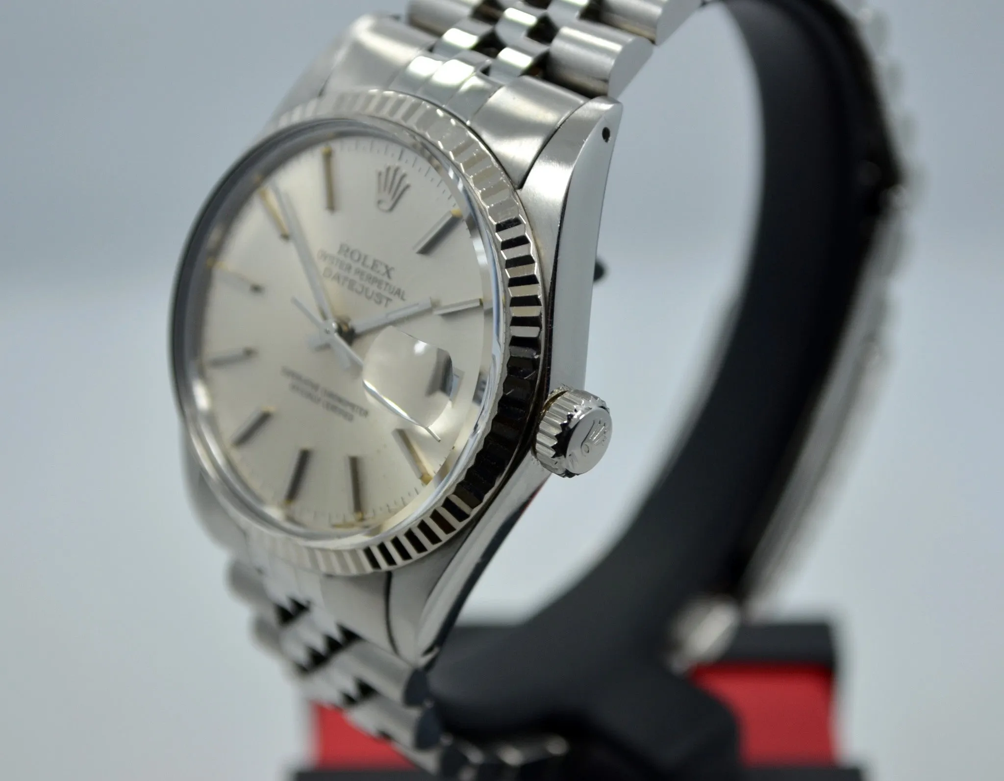 1983 Rolex Datejust 16014 Stainelss Steel Jubilee Fluted Bezel Quickset Wristwatch