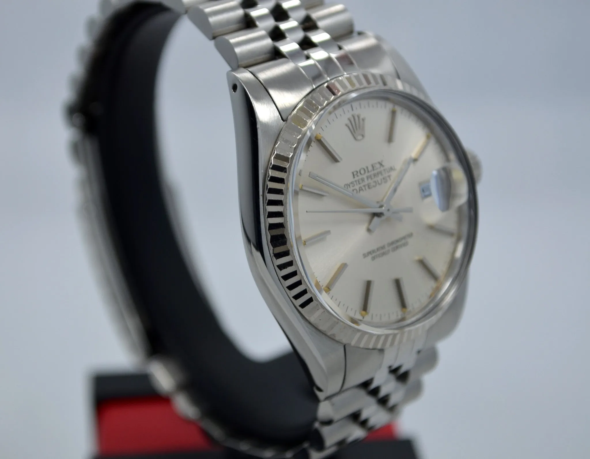 1983 Rolex Datejust 16014 Stainelss Steel Jubilee Fluted Bezel Quickset Wristwatch