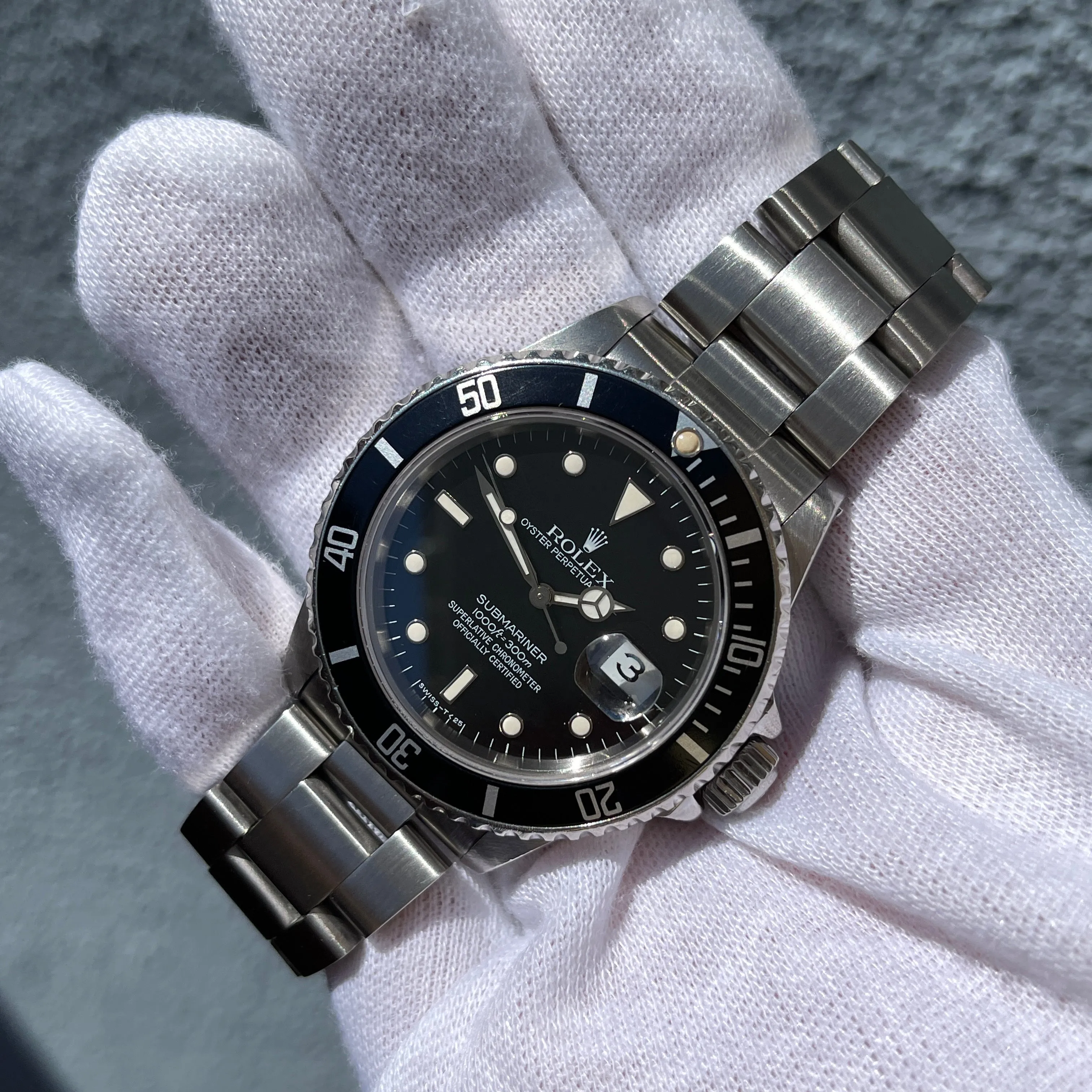1985 Rolex Submariner Date 16800 Sapphire Tritium Wristwatch