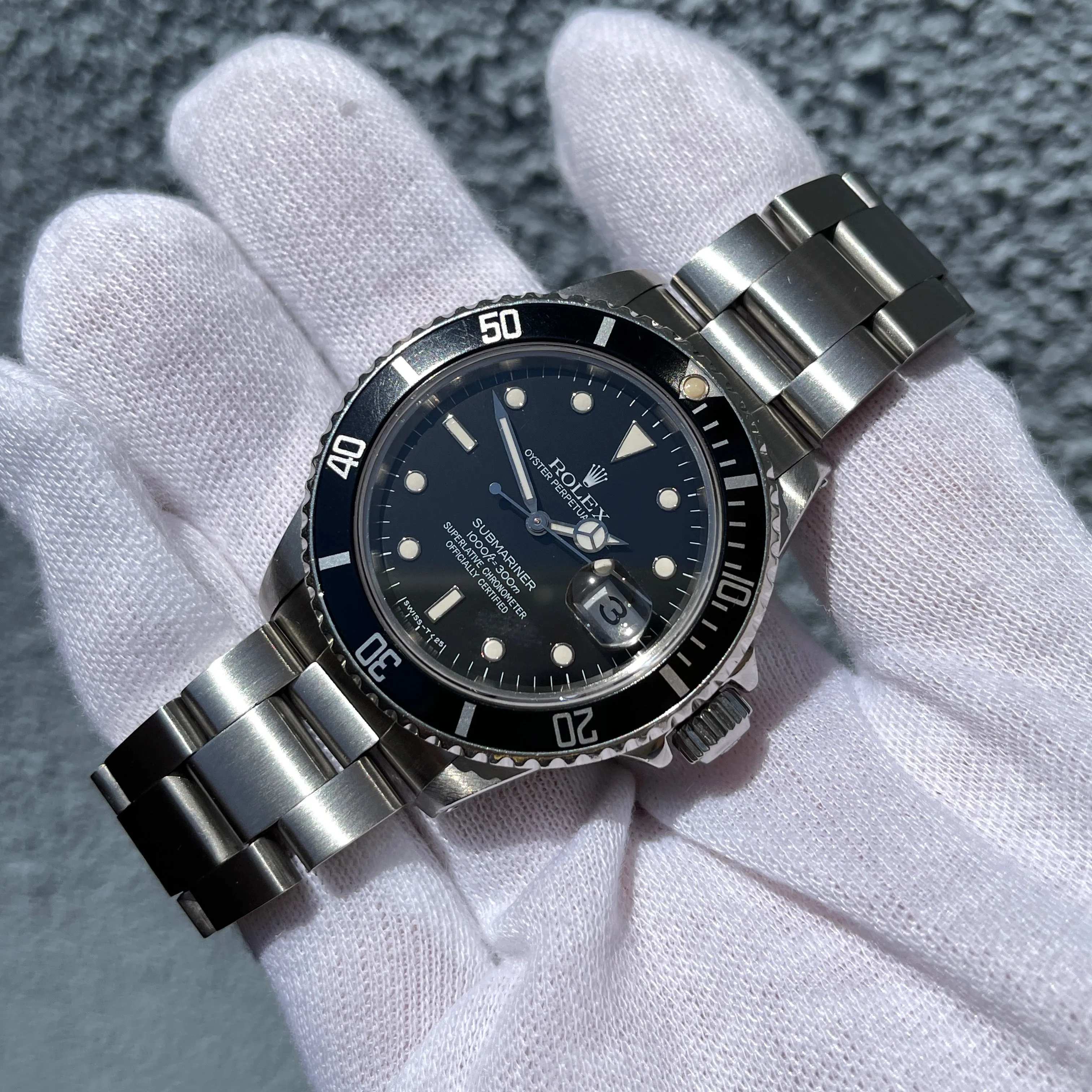 1985 Rolex Submariner Date 16800 Sapphire Tritium Wristwatch