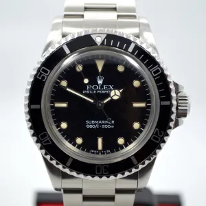 1986 Rolex 5513 Submariner Stainless Steel 9.4 Mil Wristwatch Box Papers