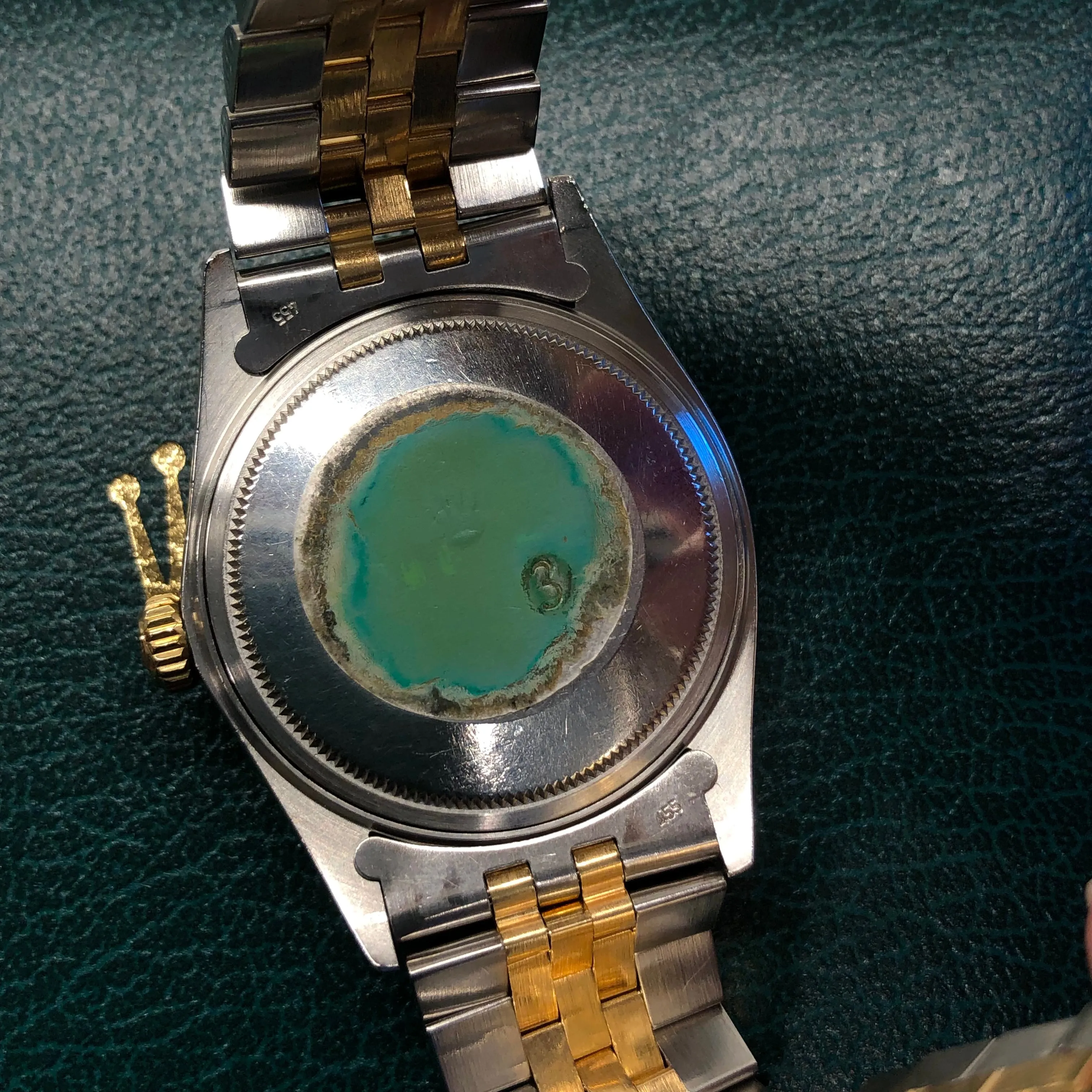 1986 Rolex Datejust 16013 Silver Tapestry Two Tone Jubilee Wristwatch with Box and Papers