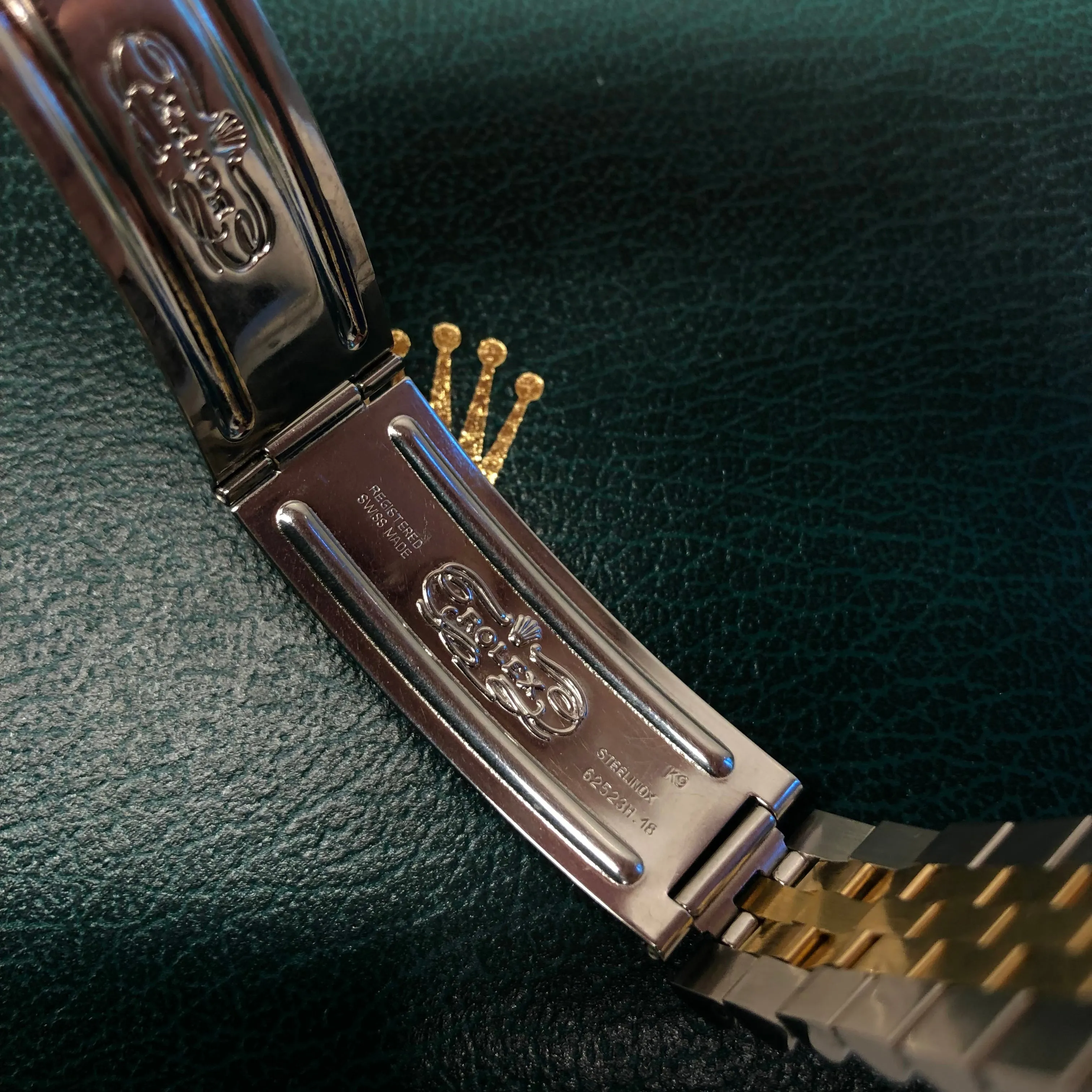 1986 Rolex Datejust 16013 Silver Tapestry Two Tone Jubilee Wristwatch with Box and Papers