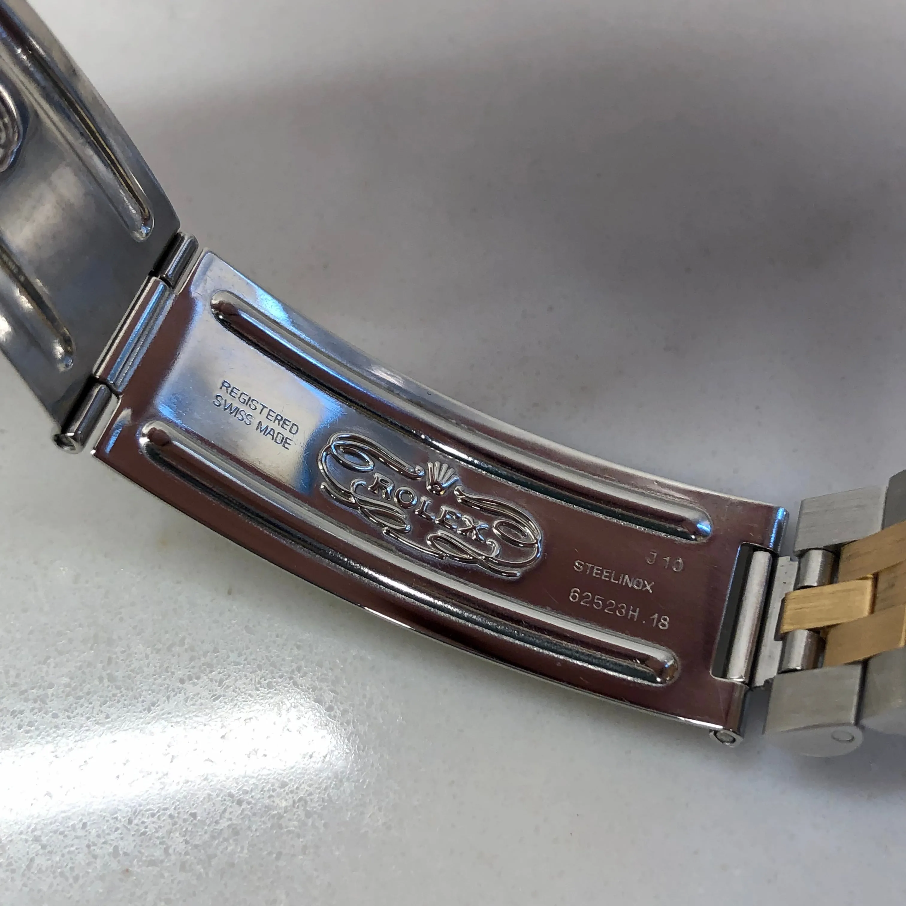 1986 Rolex Datejust 16013 Two Tone Tiffany & Co. Champagne Dial Jubilee Automatic Wristwatch