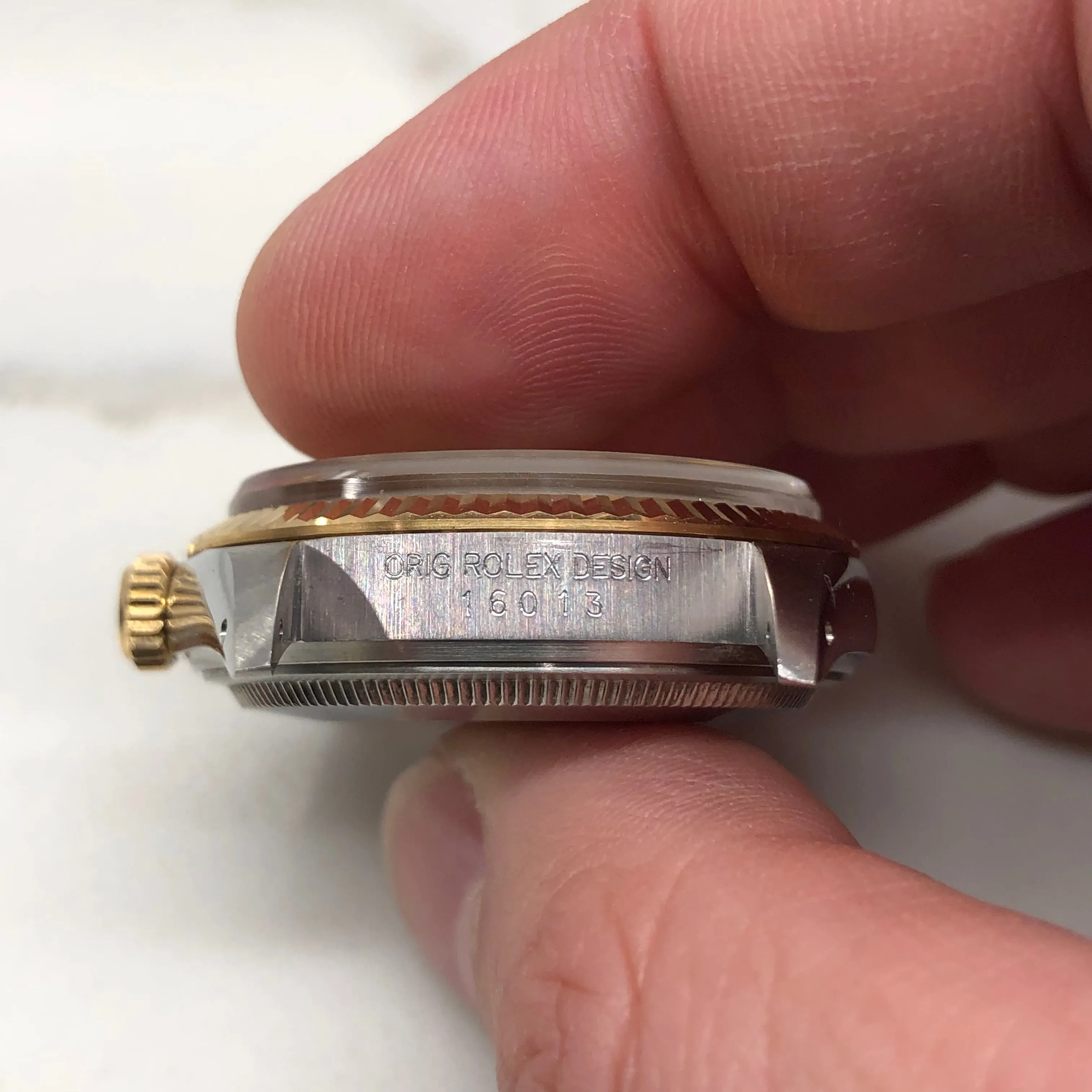 1986 Rolex Datejust 16013 Two Tone Tiffany & Co. Champagne Dial Jubilee Automatic Wristwatch