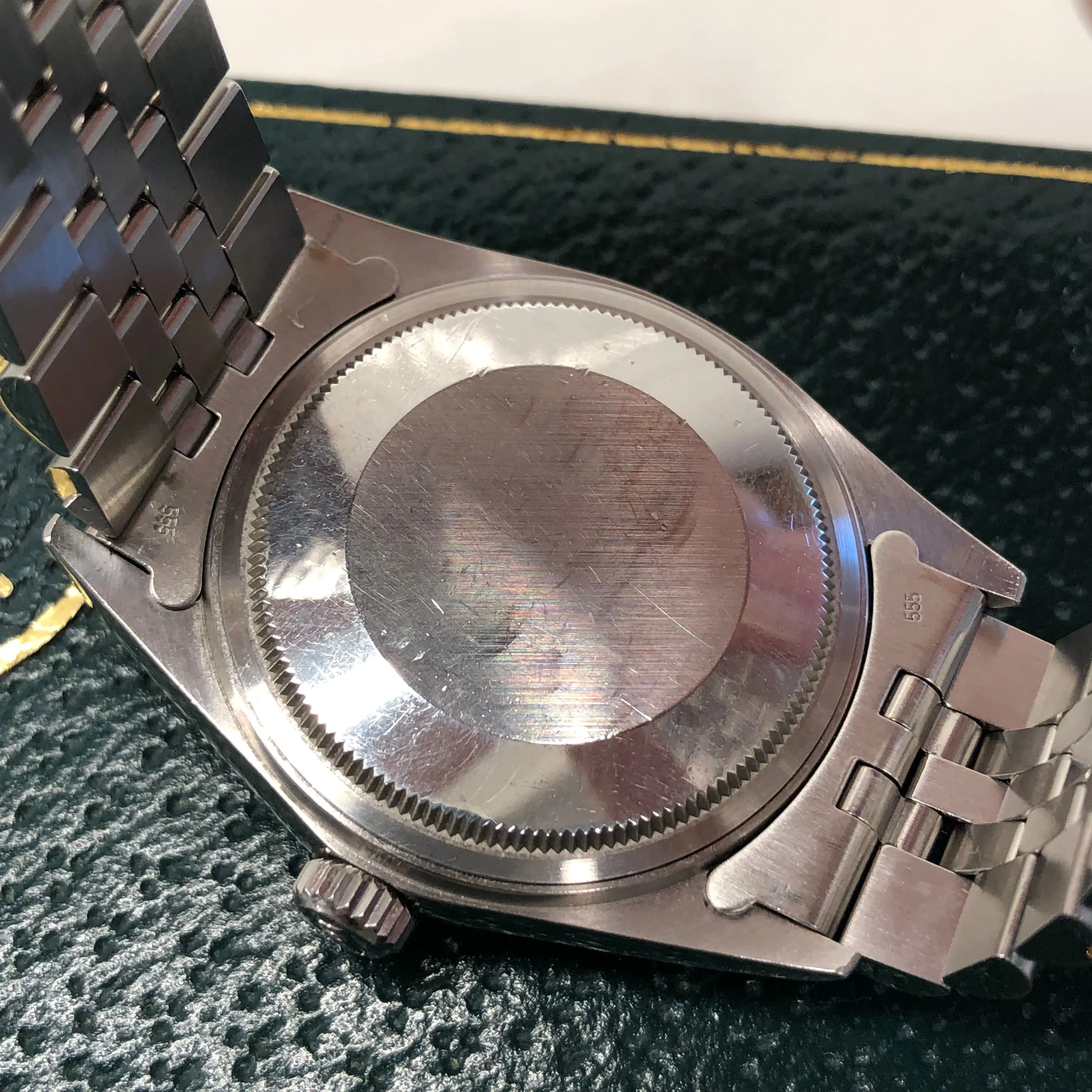 1986 Rolex Datejust 16030 Red Khanjar Sultan of Oman Blue Dial Automatic Wristwatch with Original Box