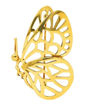 1986 Tiffany & Co. 18 Karat Yellow Gold Vintage Butterfly Brooch