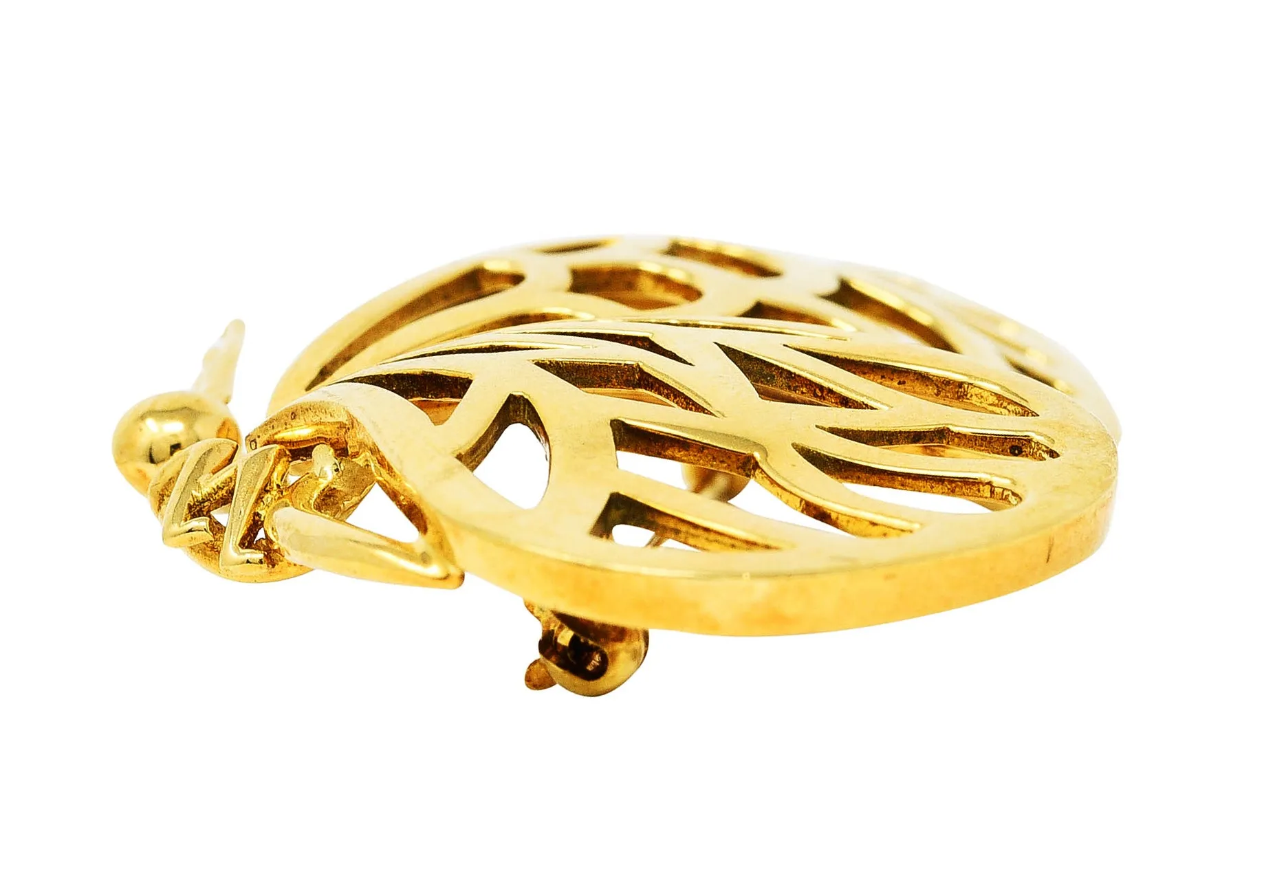 1986 Tiffany & Co. 18 Karat Yellow Gold Vintage Butterfly Brooch