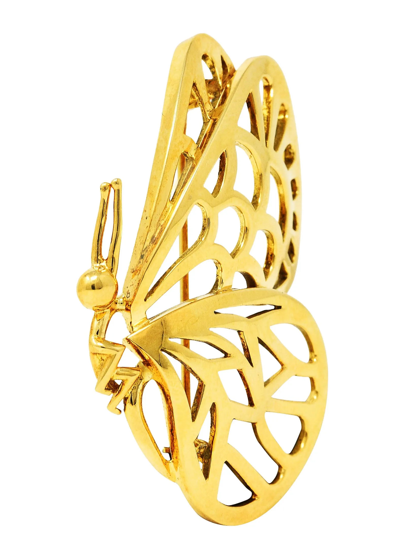 1986 Tiffany & Co. 18 Karat Yellow Gold Vintage Butterfly Brooch