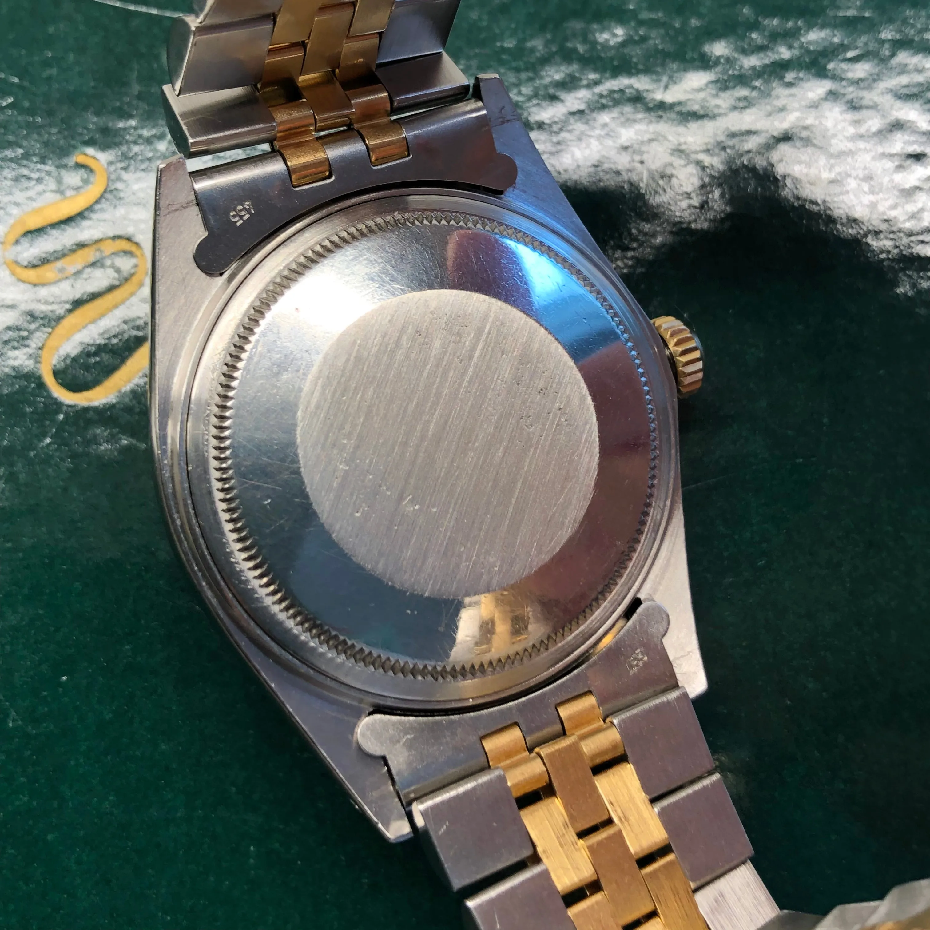 1987 Rolex Datejust 16013 Silver Stick Dial Two Tone Jubilee Automatic Wristwatch