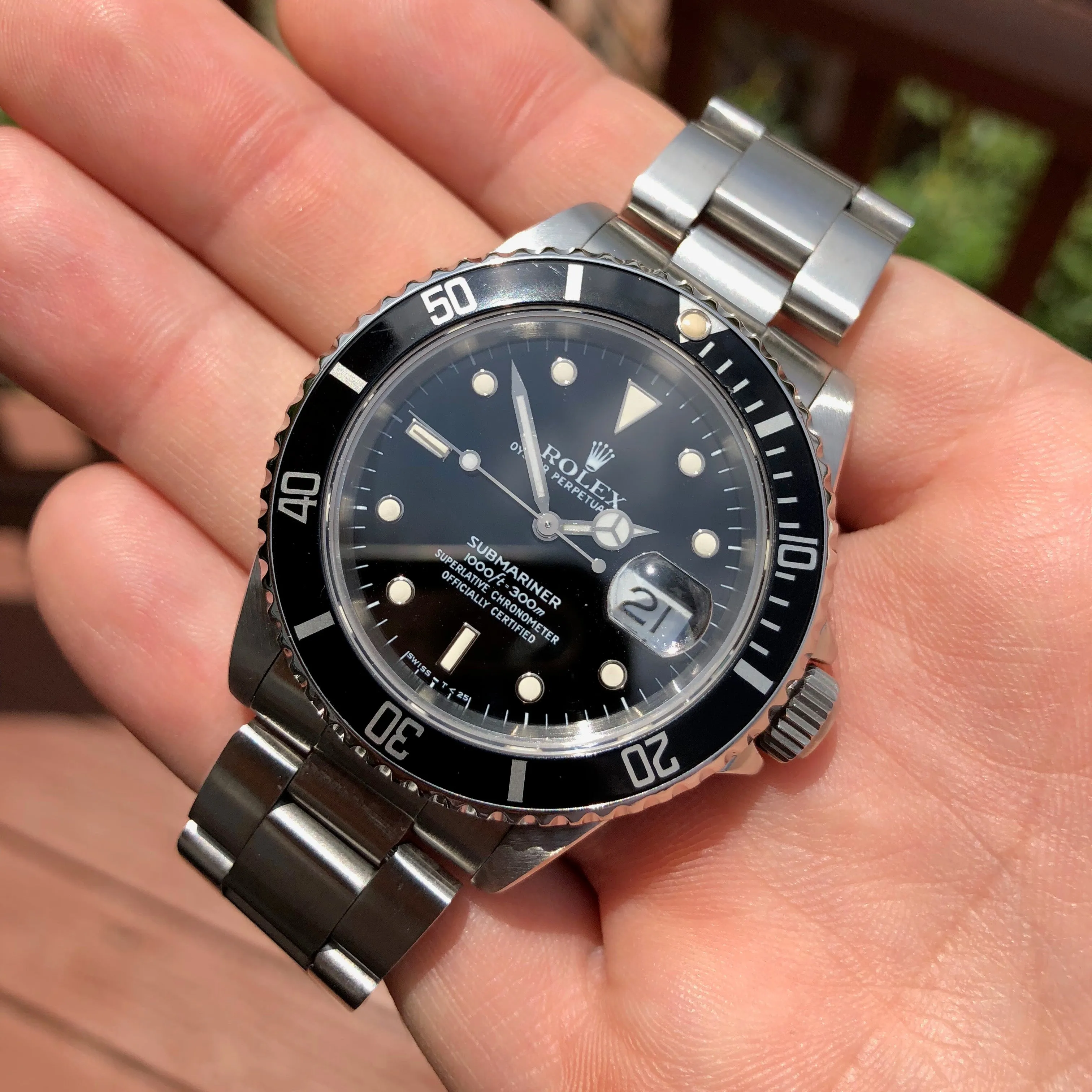 1989 Rolex Submariner 16610 Date Stainless Steel Automatic Cal. 3135 Box & Papers Circa