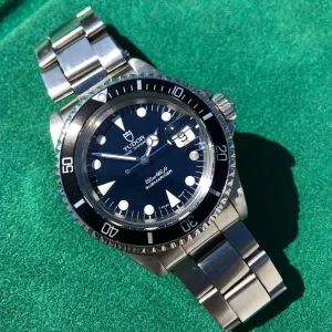 1993 Tudor Submariner 79090 Blue Oysterdate Prince Stainless Steel Wristwatch